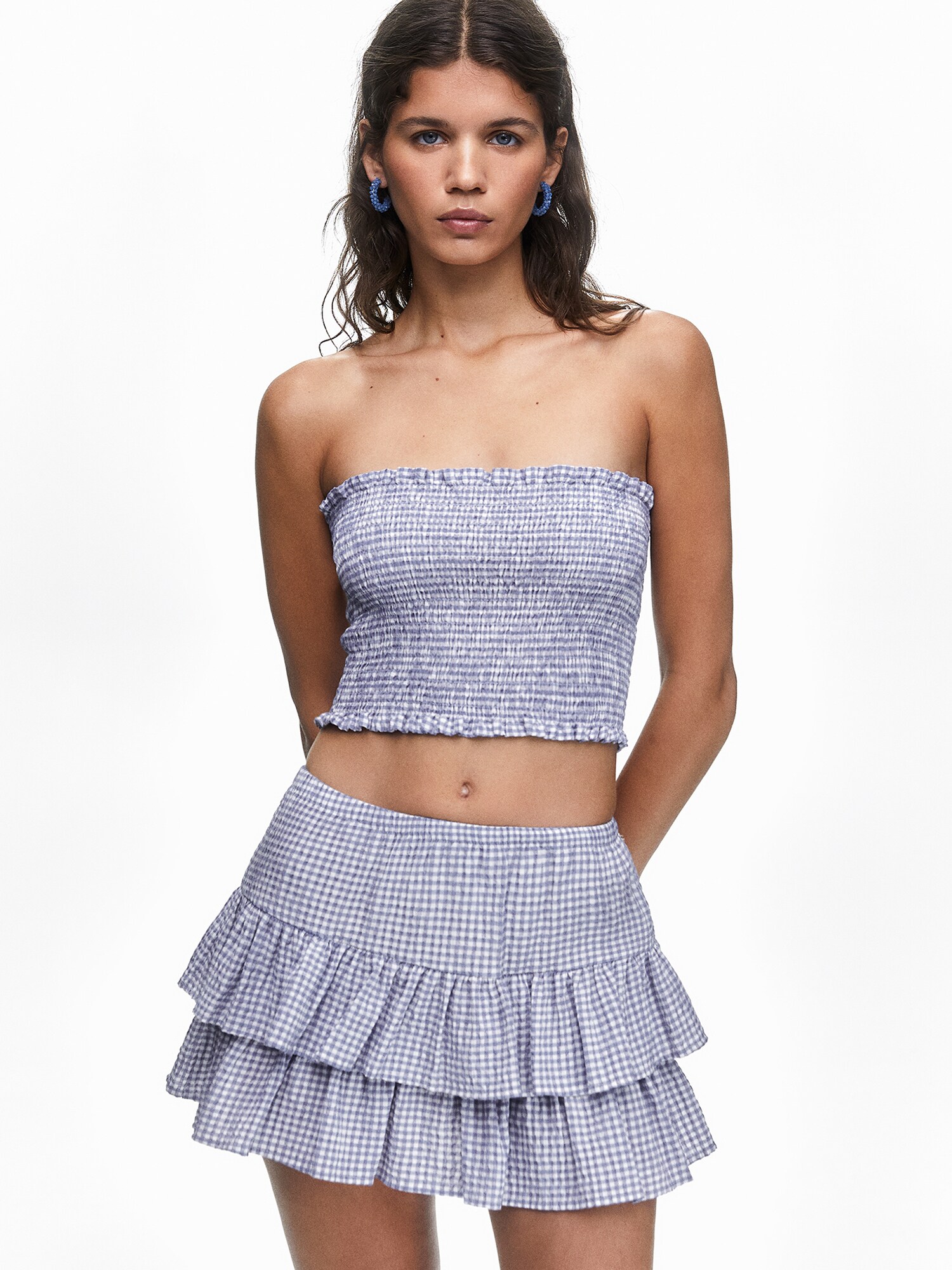 Pull&Bear Szoknyák  kék / fehér termék 2. képe