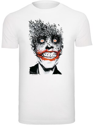 F4NT4STIC Shirt ‘Batman The Joker Bats’ Vuurrood / Zwart / Wit