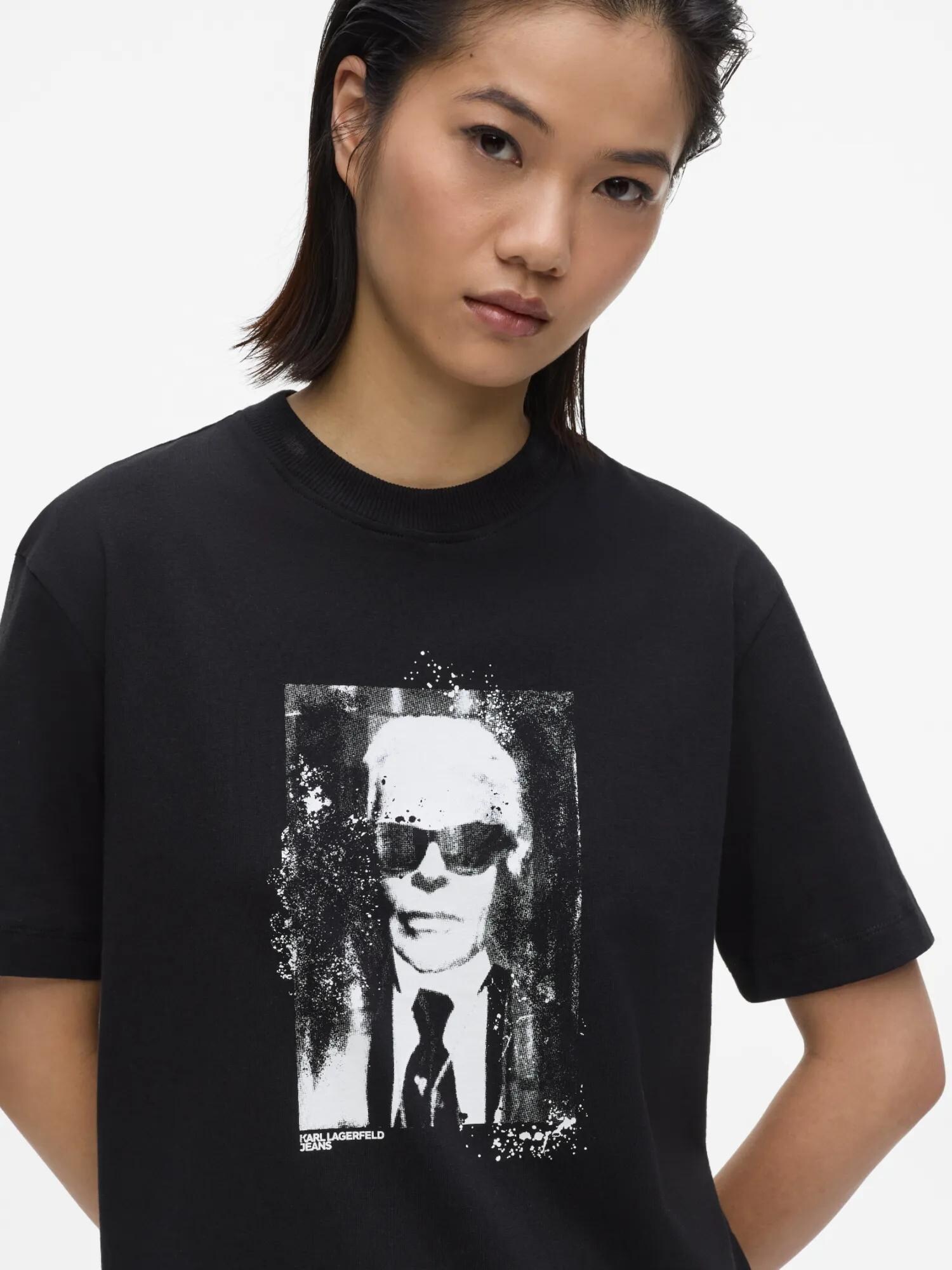 KARL LAGERFELD JEANS Camiseta  gris / negro / blanco – imagen 8