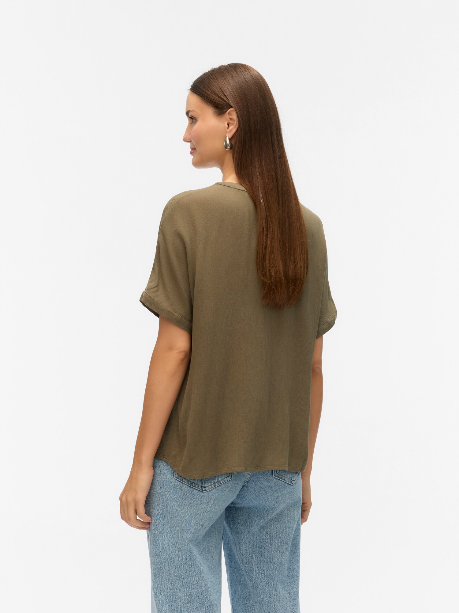 Thumbnail - VERO MODA Bluse VMBENTE SS WIDE TOP WVN GA