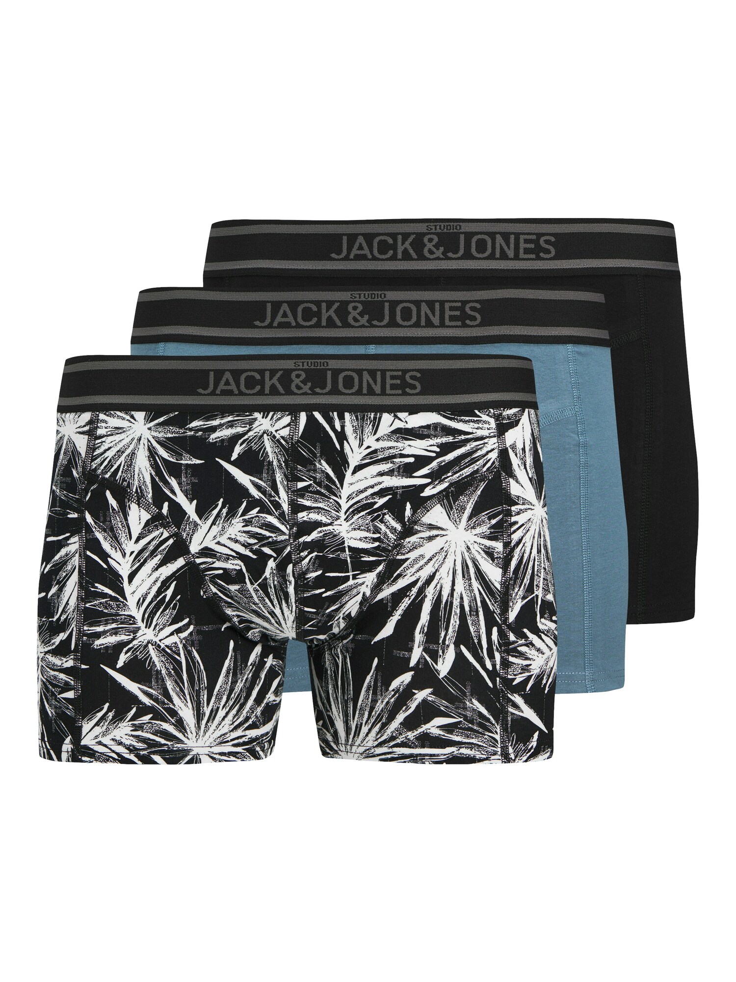 JACK & JONES Boxeralsók 'JACRichard'  füstkék / fekete / fehér akciós termékkép 1