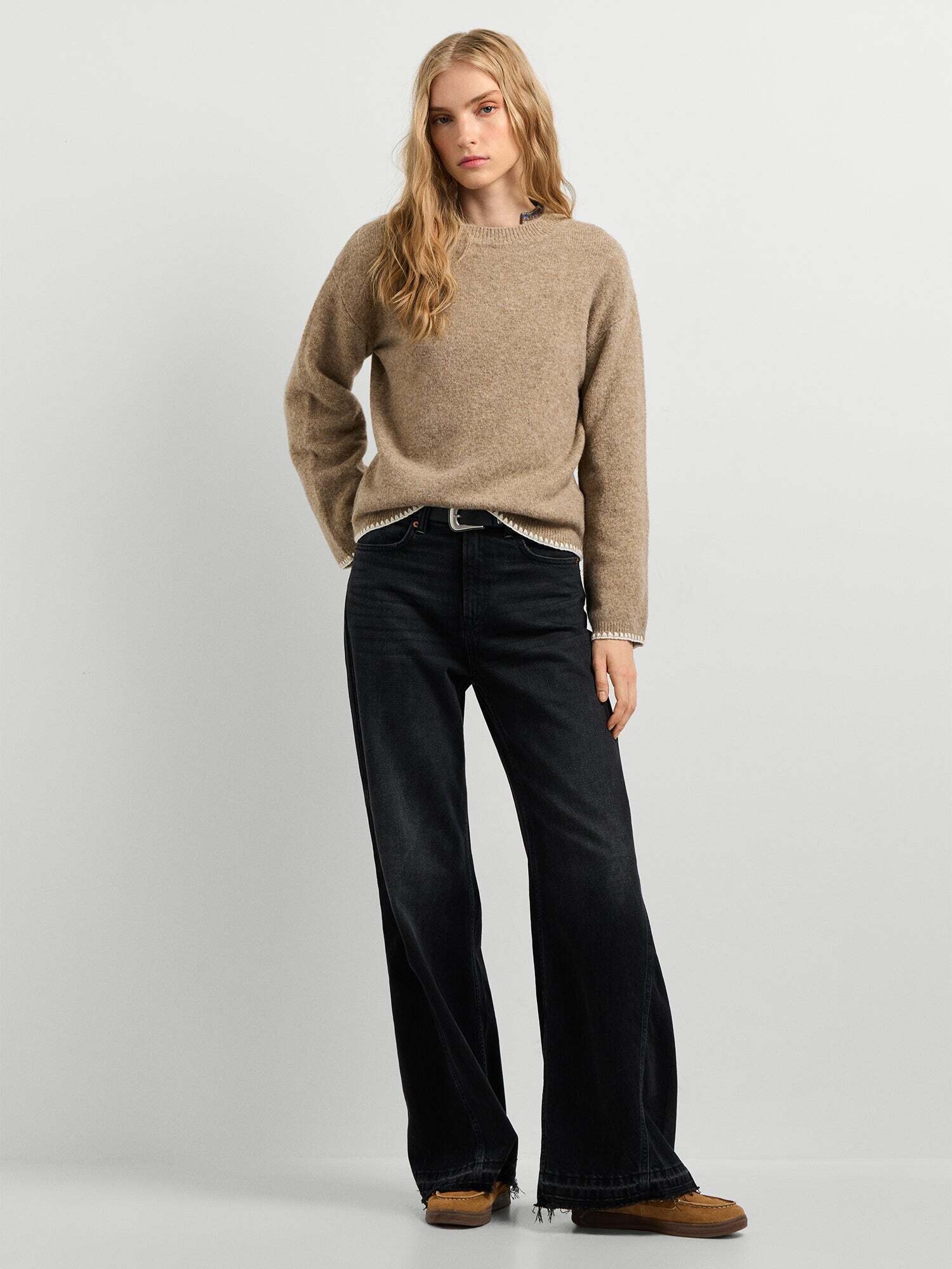Pepe Jeans Jersey 'Aida'  beige oscuro / blanco – imagen 3