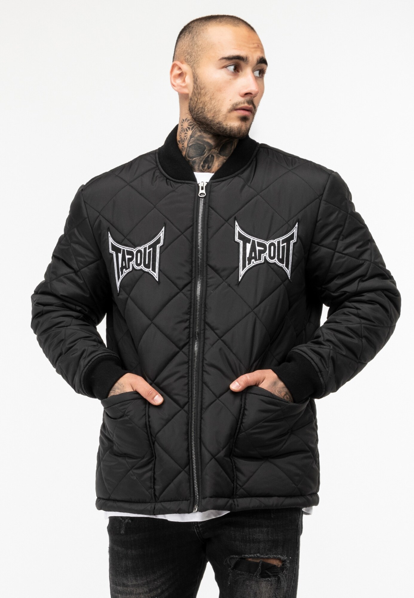 Tapout Átmeneti dzseki 'PUNKASS'  fekete / fehér termék 2. képe