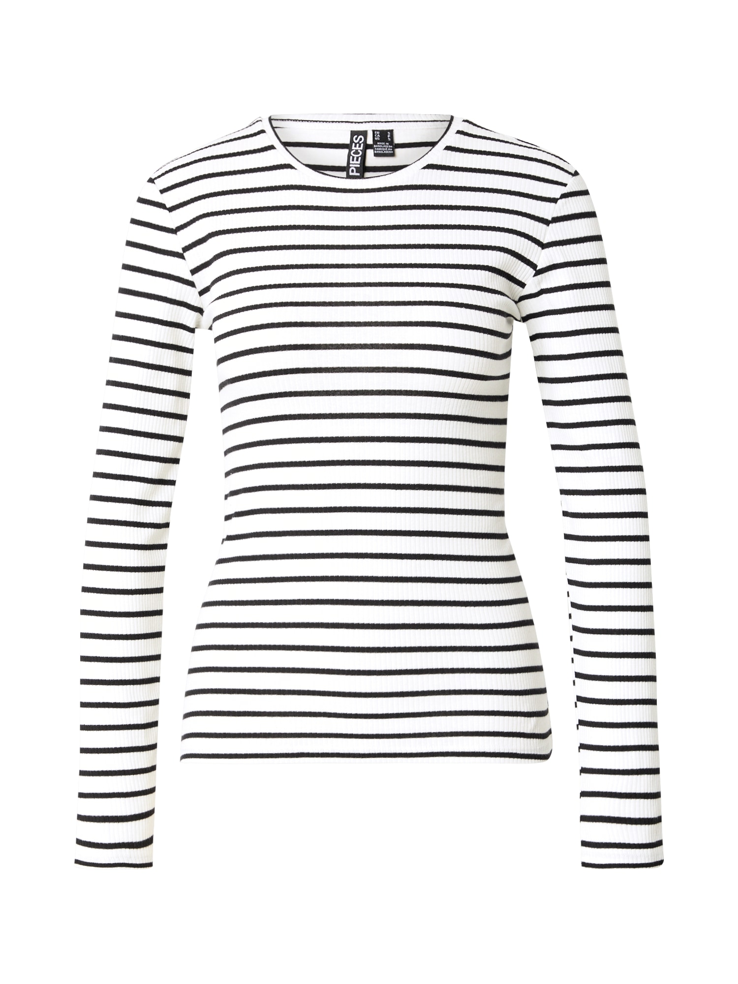 PIECES Tricou PCRUKA  negru / alb