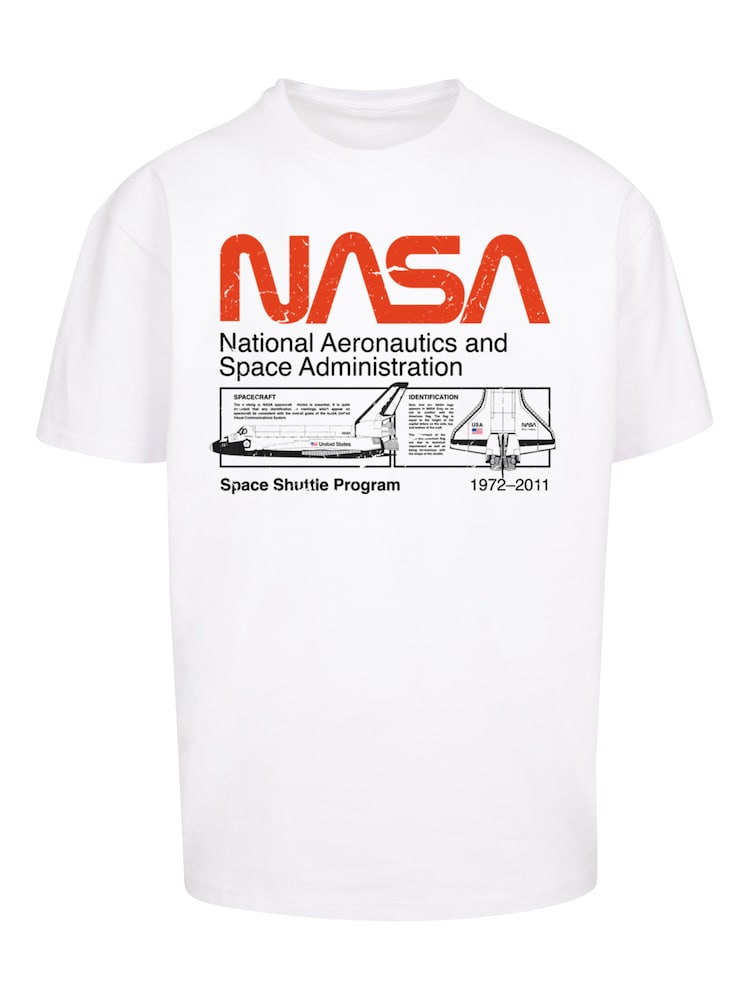 F4NT4STIC T-Shirt 'NASA Classic Space Shuttle' Herren Größe S rot / schwarz / weiß