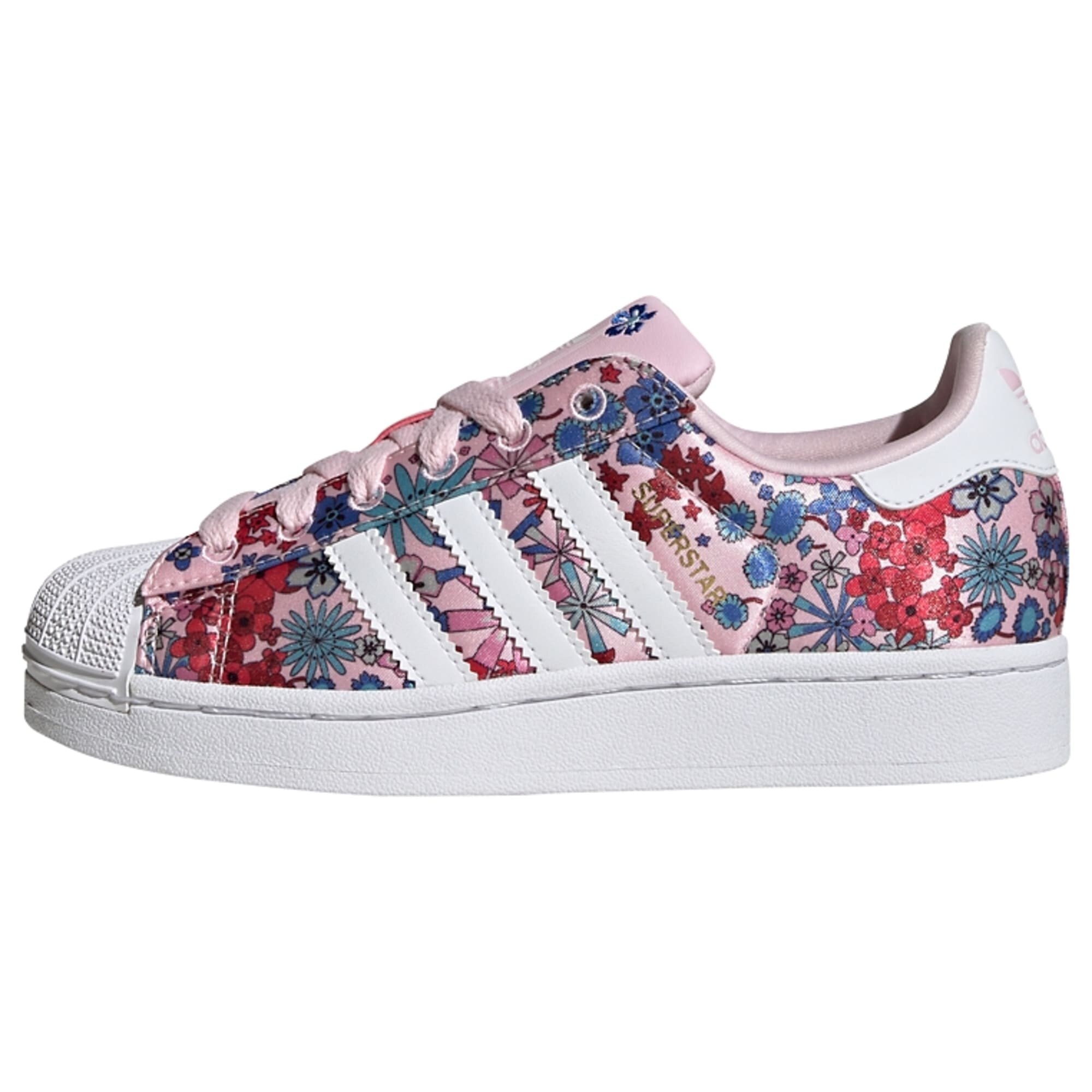 ADIDAS ORIGINALS Sneaker Adidas x Liberty London Superstar II  albastru / roz / roz / alb
