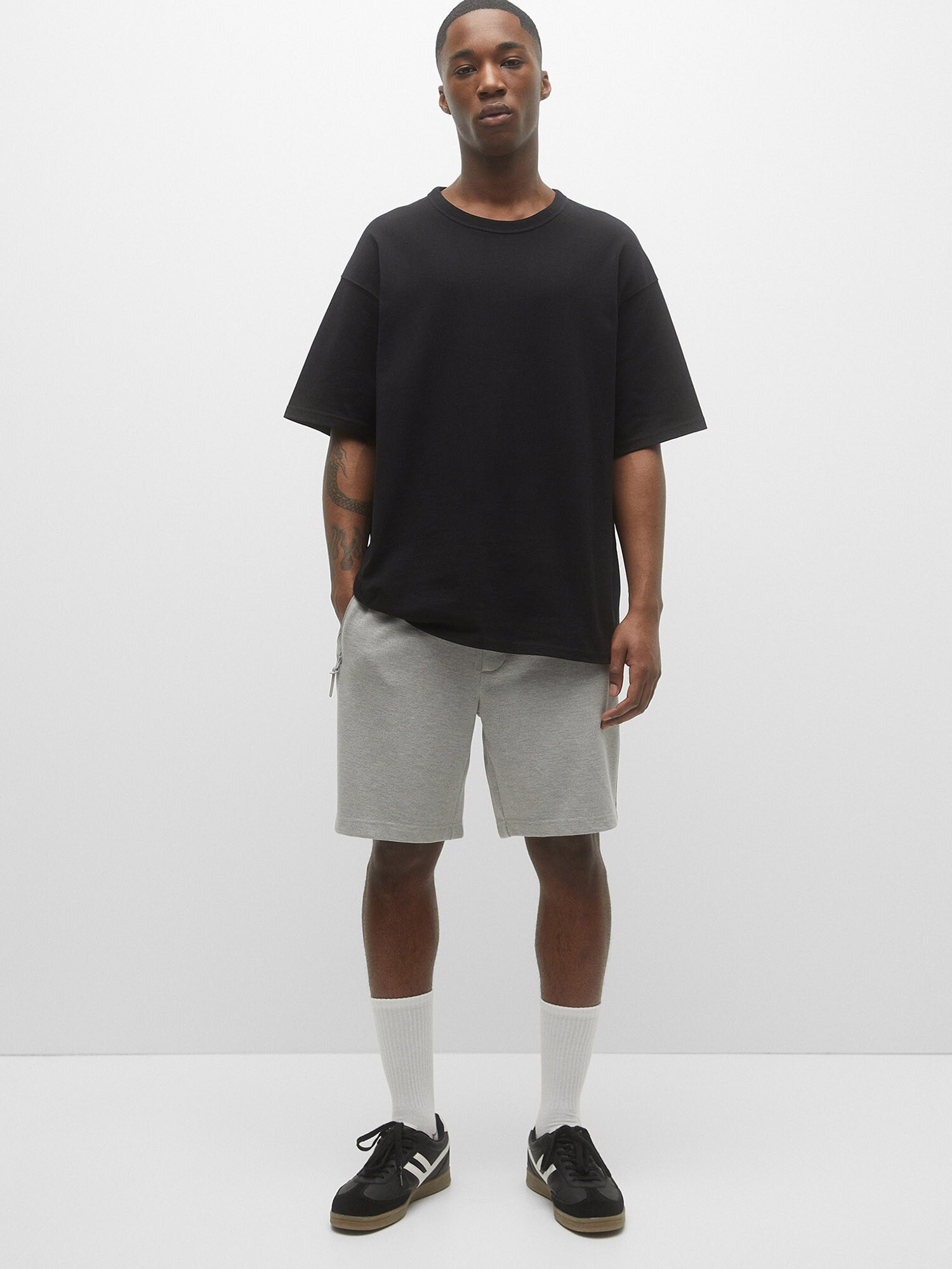 Pull&Bear Nadrág  szürke melír termék 2. képe