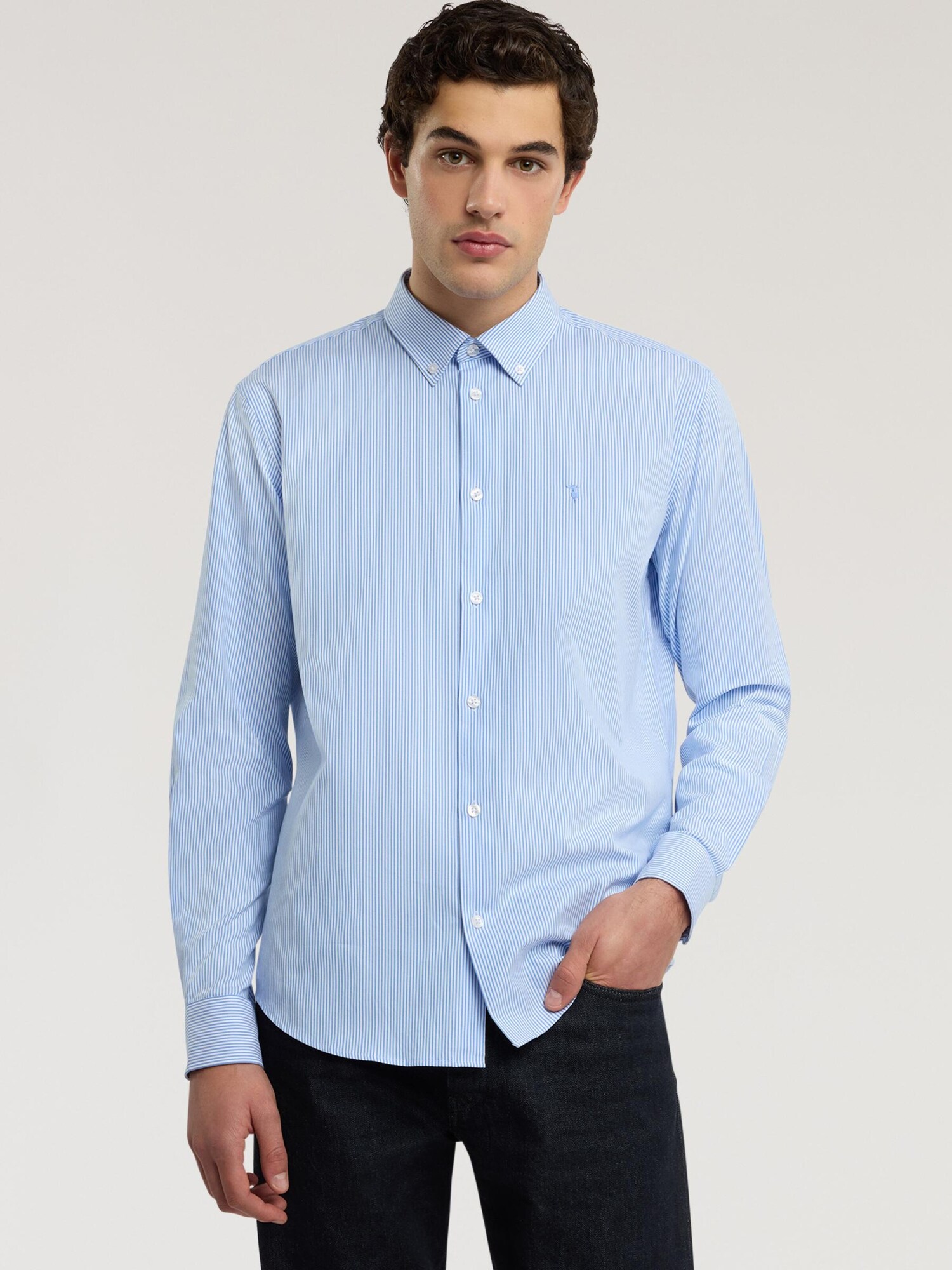 Trussardi Camisa azul claro – imagen 2
