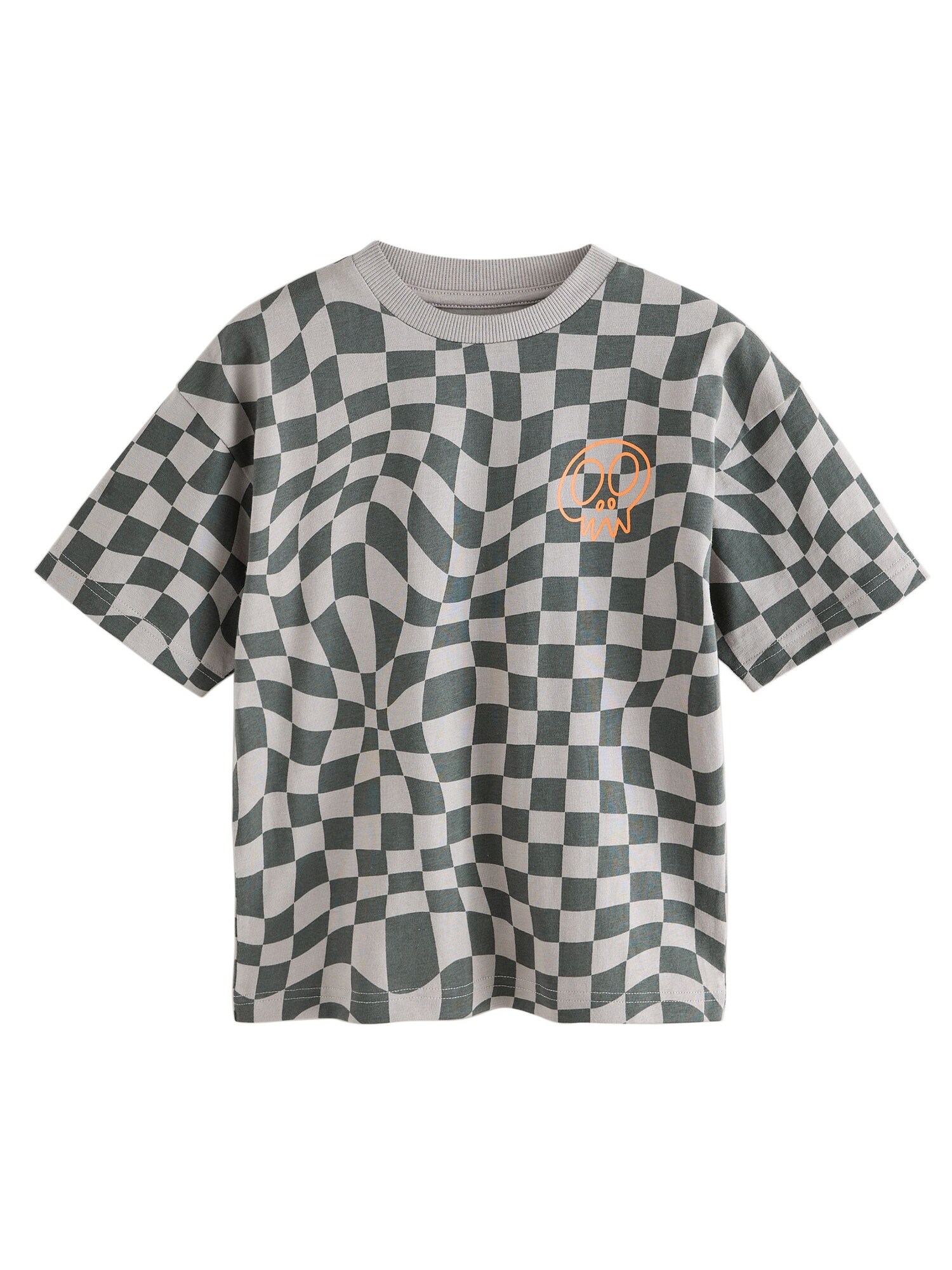 Next Tricou  gri / gri închis / portocaliu