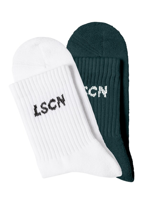 LSCN by LASCANA, Zokni, zöld & fehér, 4 kép a 7 közül