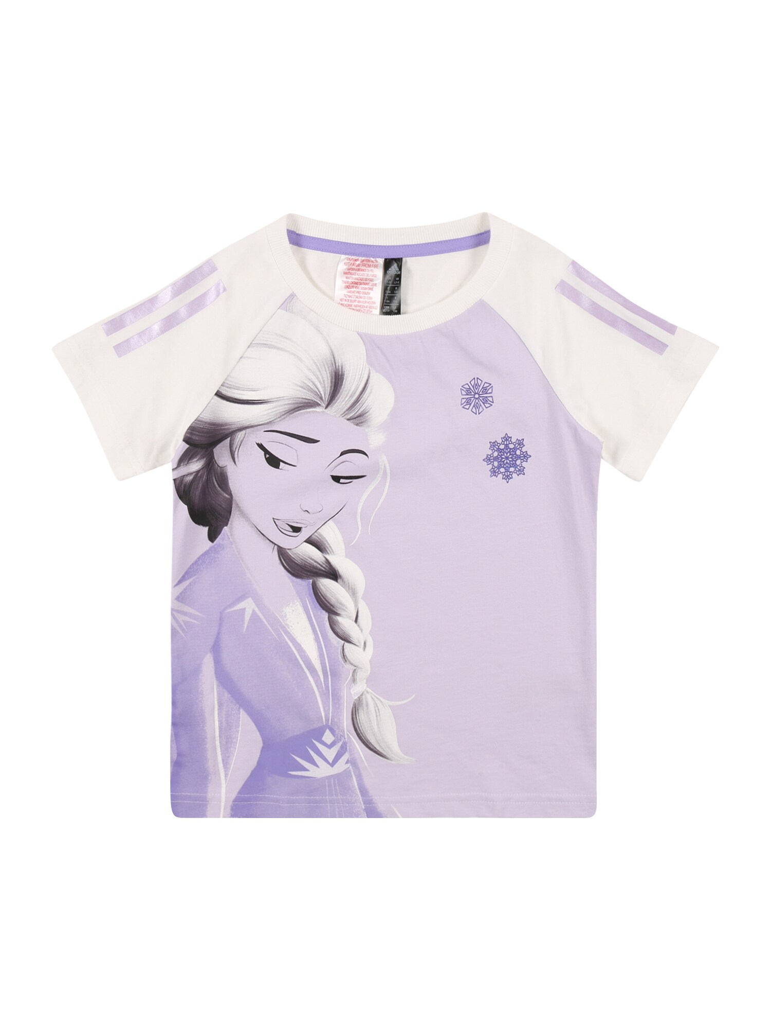 ADIDAS PERFORMANCE Sportiniai marškinėliai 'Die Eiskönigin 2'  balta / pastelinė violetinė / tamsiai violetinė