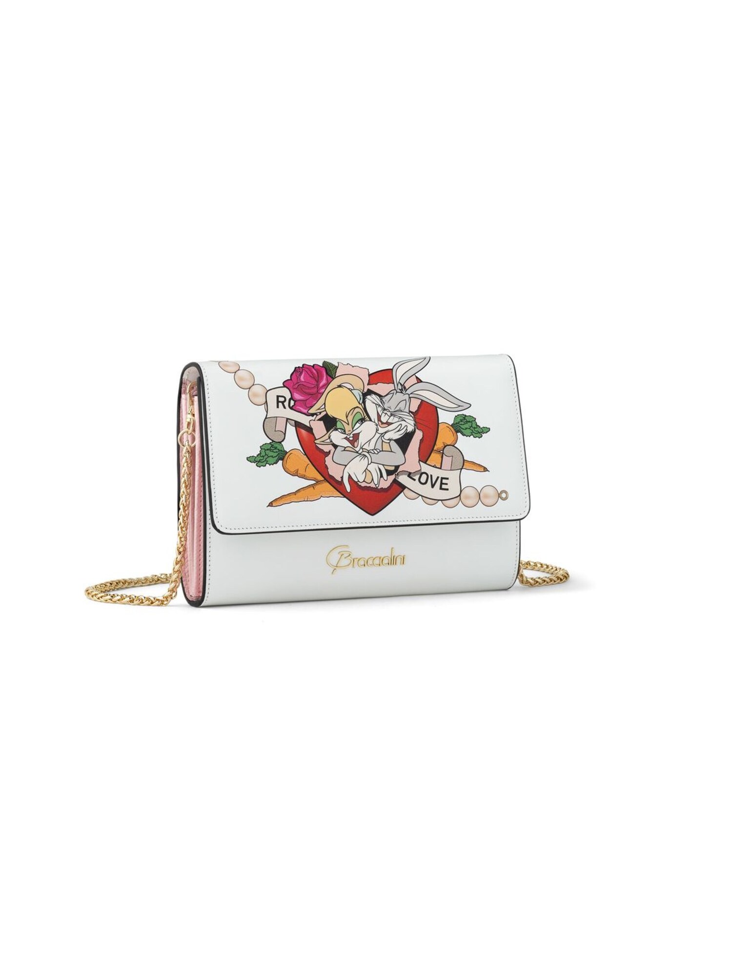 Braccialini Bolso de noche 'Lady Looney Tunes'  blanco