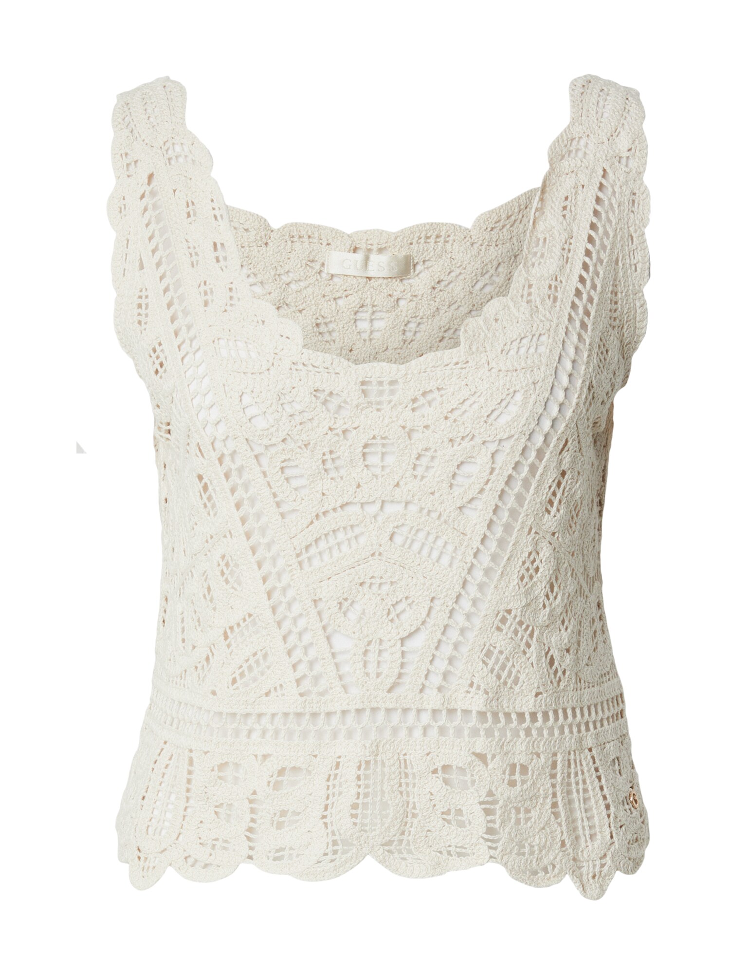 GUESS Top brodat  bej