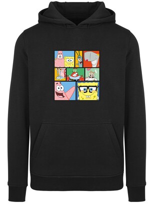 F4NT4STIC Sweatshirt ‘Spongebob Schwammkopf’ Lichtblauw / Geel / Oranjerood / Zwart