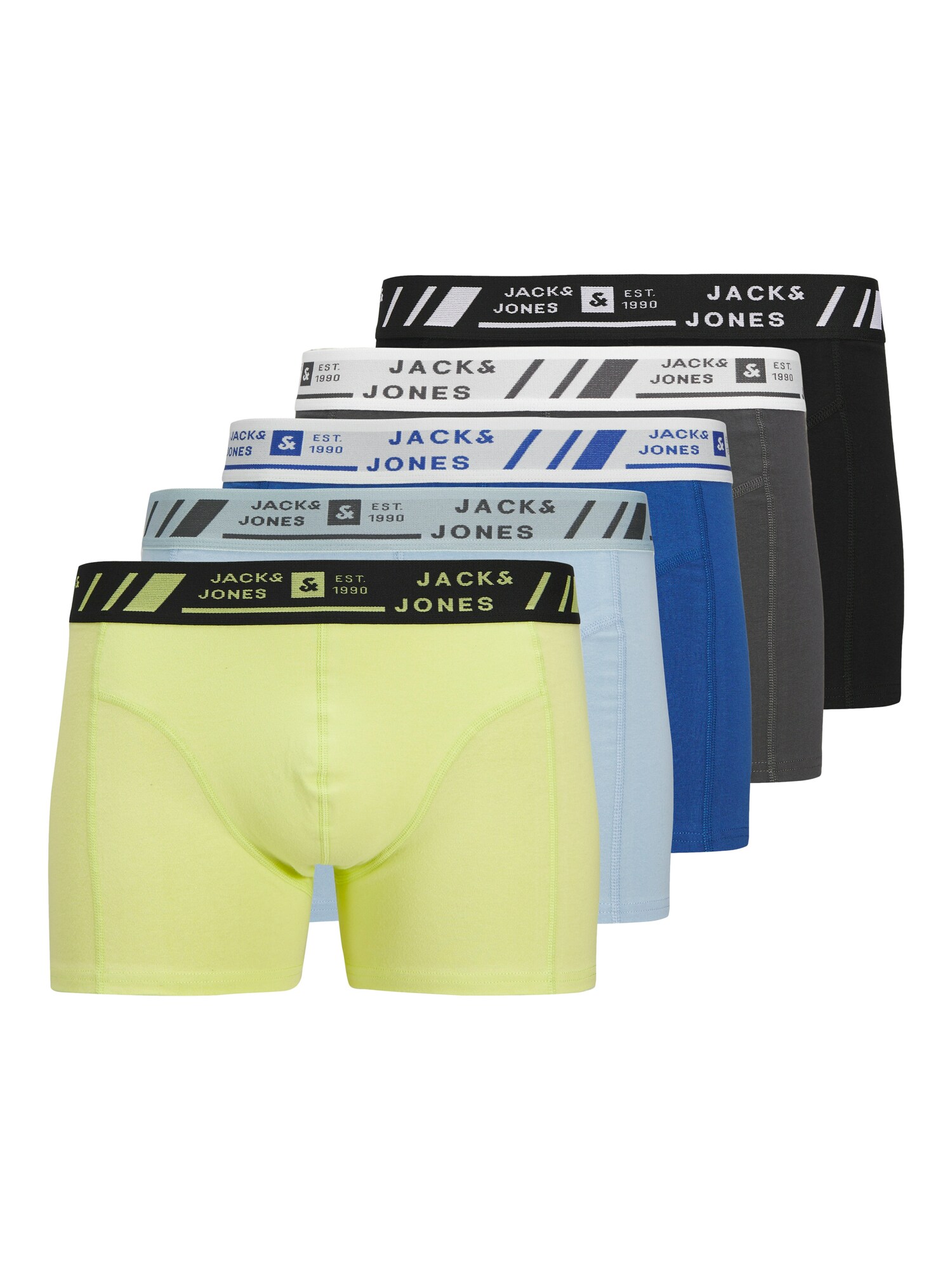 JACK & JONES Boxeralsók 'JACANGUS'  égkék / sötétkék / citrom / sötétszürke / fekete akciós termékkép 1