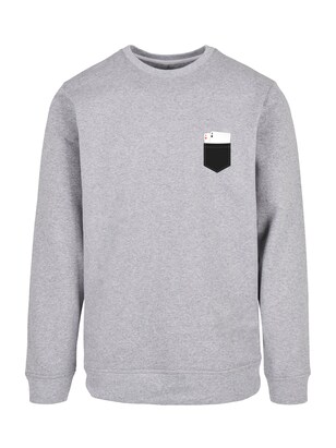 F4NT4STIC Sweatshirt ‘Pocket with Cards’ Grijs / Zwart / Wit