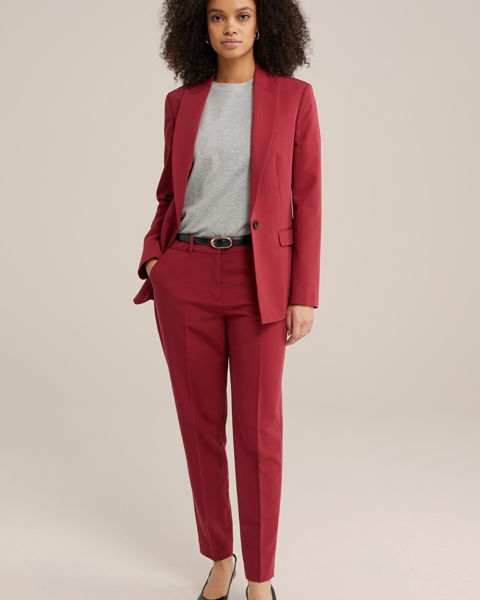 WE Fashion Blézer 'Marly'  burgundi vörös termék 2. képe