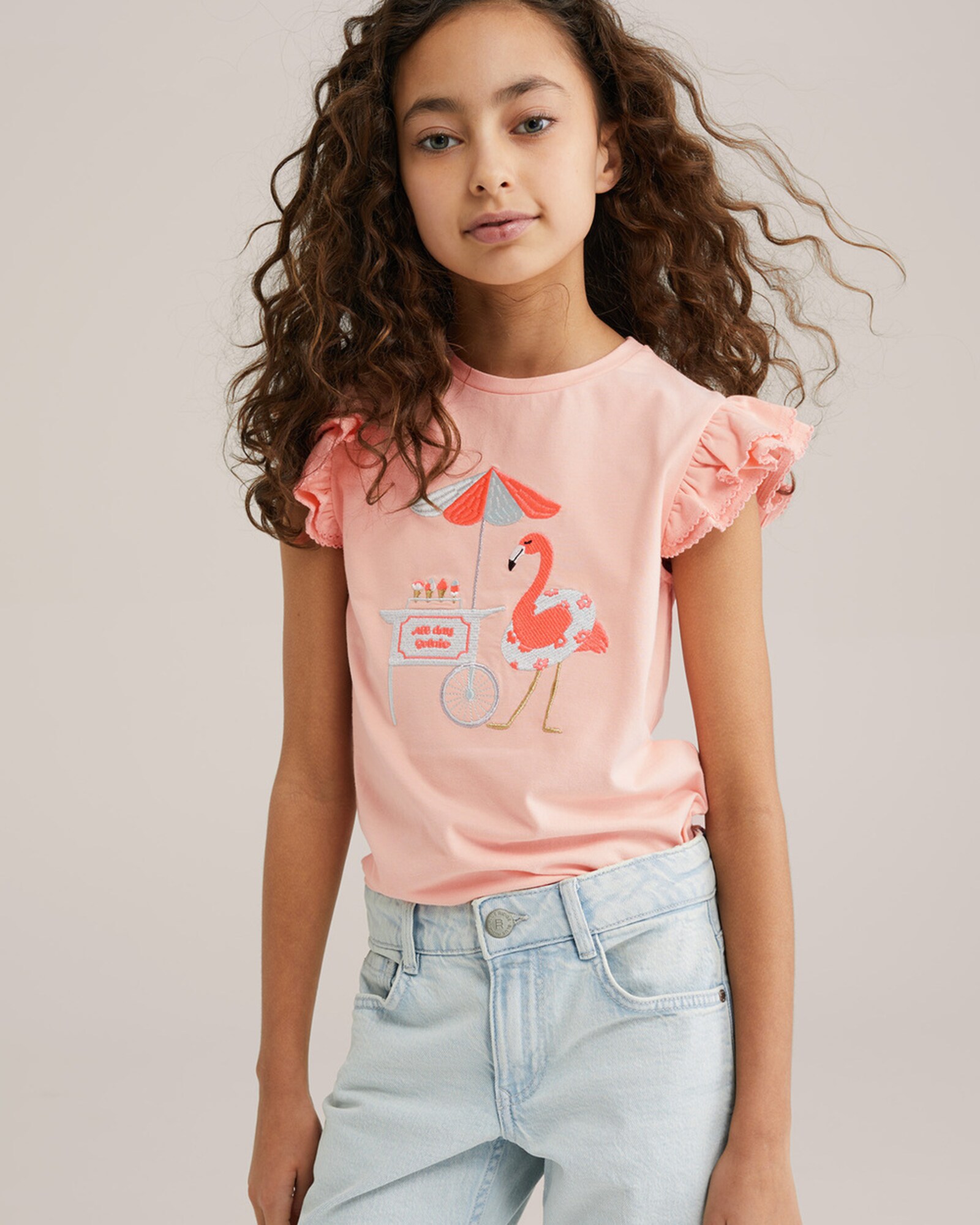 WE Fashion Top  bézs / világoskék / rózsaszín / pitaja termék 2. képe
