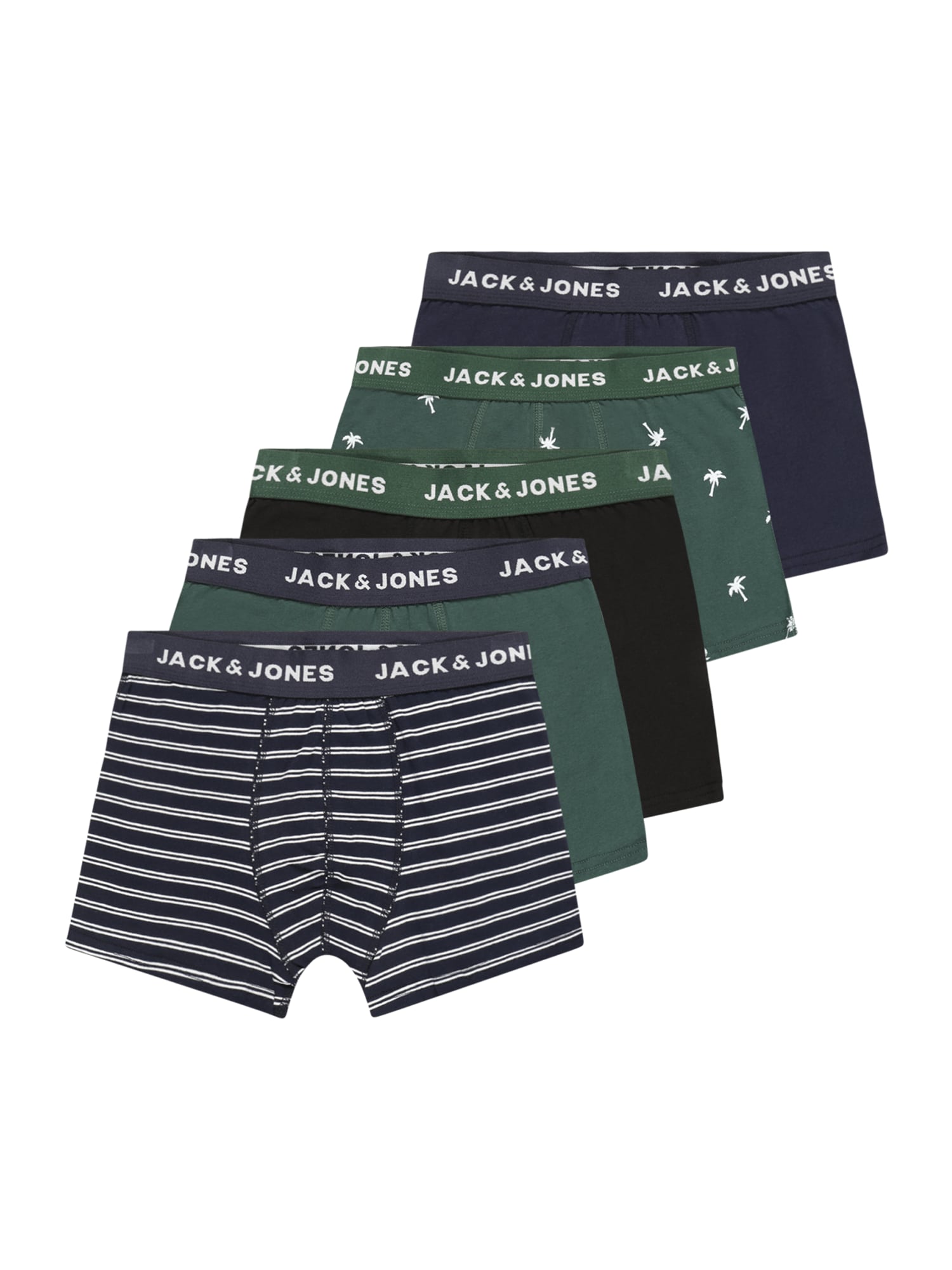 Jack & Jones Junior Apatinės kelnaitės mėlyna / žalia / balta / juoda