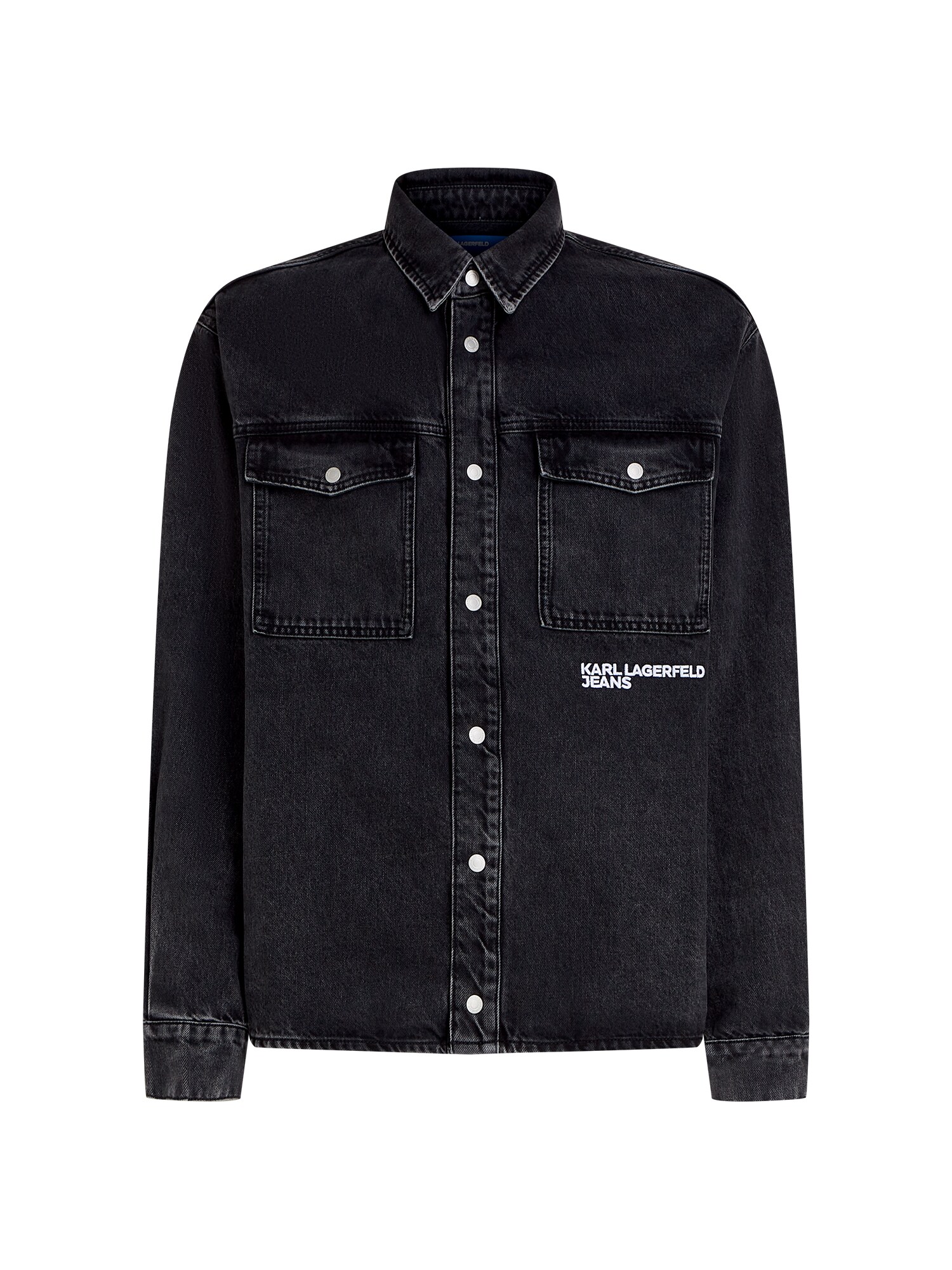 KARL LAGERFELD JEANS Košeľa  čierny denim / biela