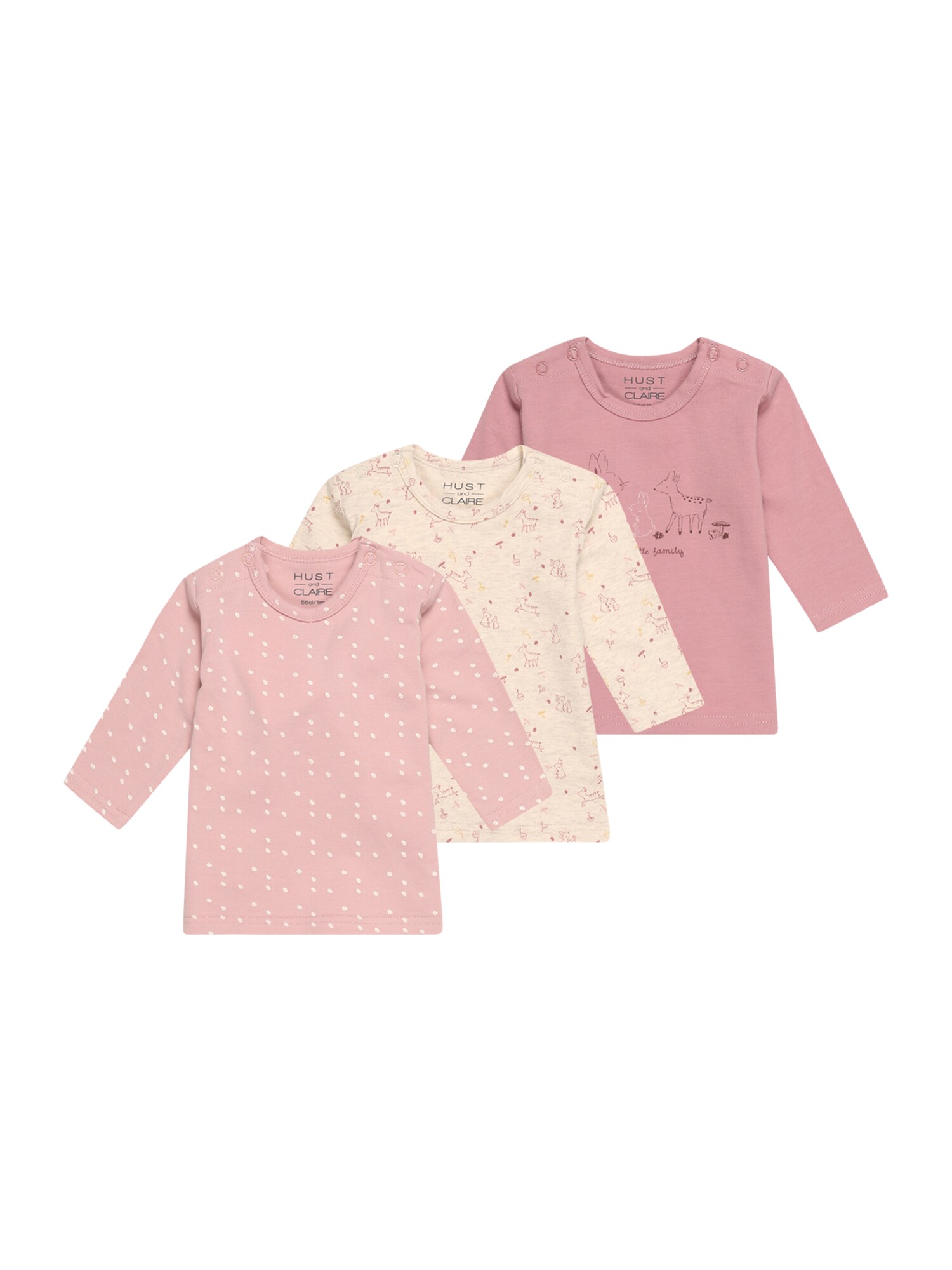 Hust & Claire Marškinėliai 'Amar' smėlio spalva / rožių spalva / ryškiai rožinė spalva