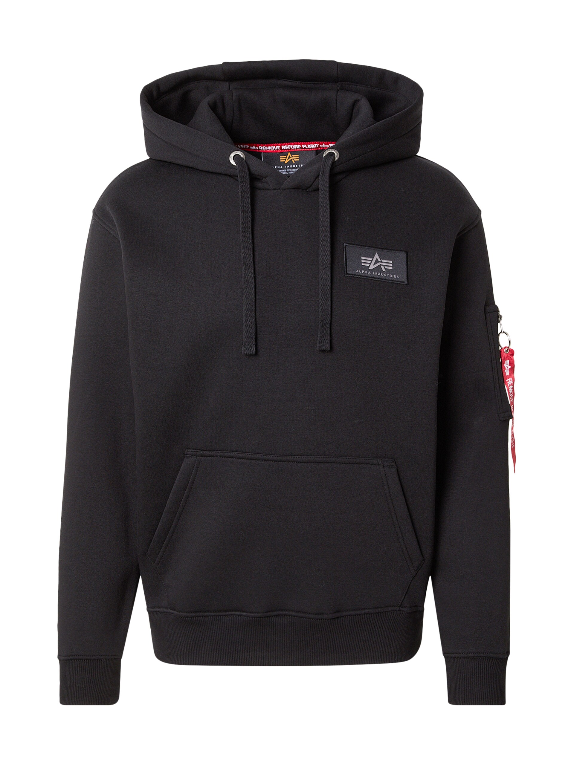 alpha industries Sweatshirt 'Mirror' grå / mörkröd / svart