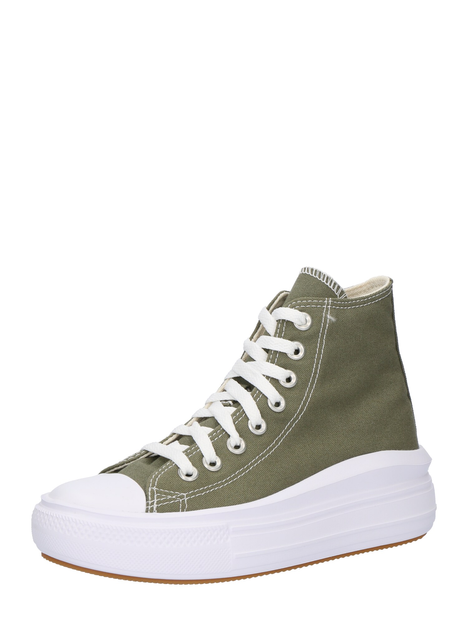 CONVERSE Členkové tenisky 'CHUCK TAYLOR ALL STAR MOVE'  kaki / biela