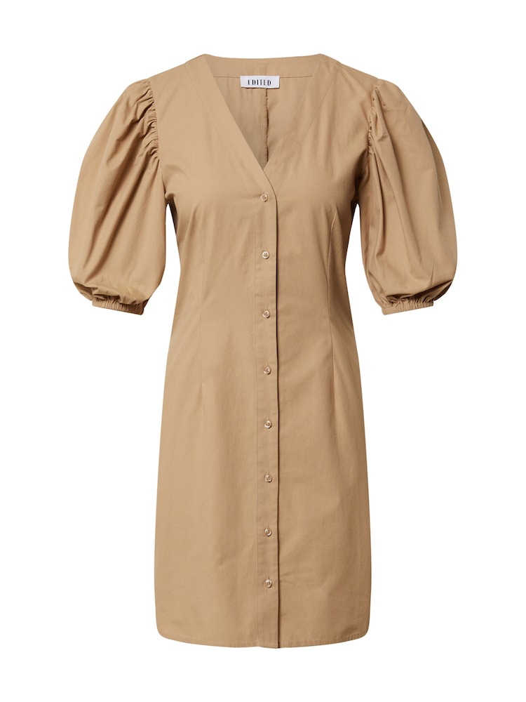 EDITED Kleid Damen Größe 34 beige Winterkleid