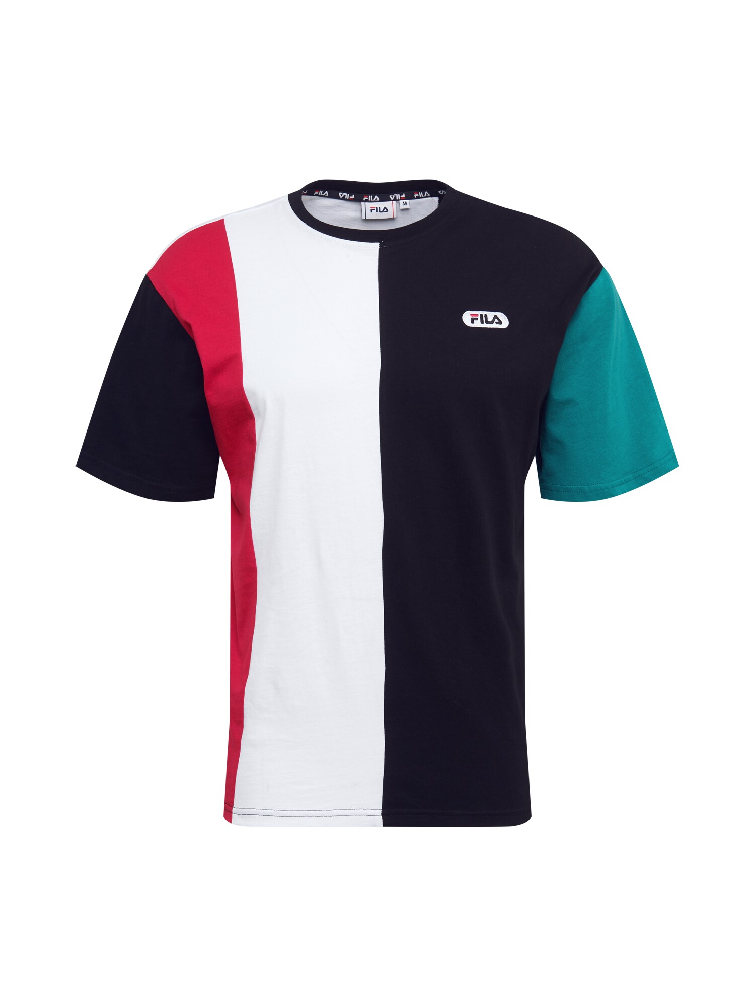 FILA Marškinėliai 'BANSI'  raudona / balta / juoda / benzino spalva