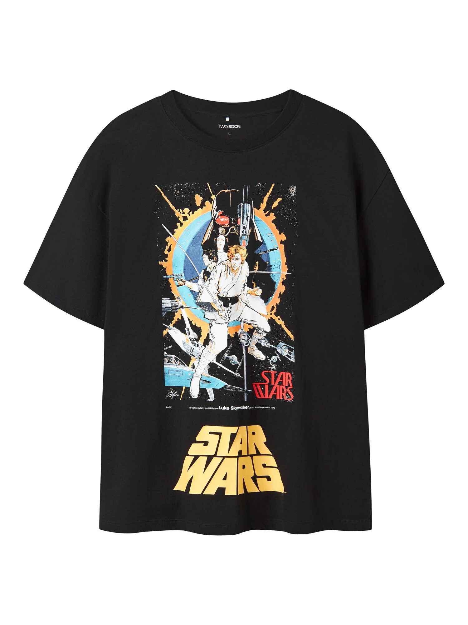 TWO SOON Tricou Star Wars  albastru / albastru deschis / portocaliu / negru
