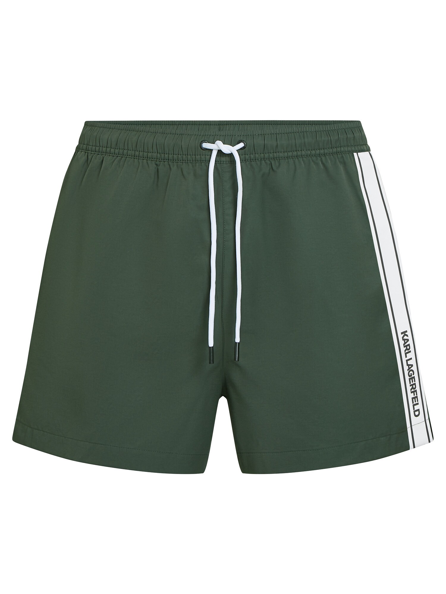 Karl Lagerfeld Pantaloni scurți apă  verde închis / negru / alb