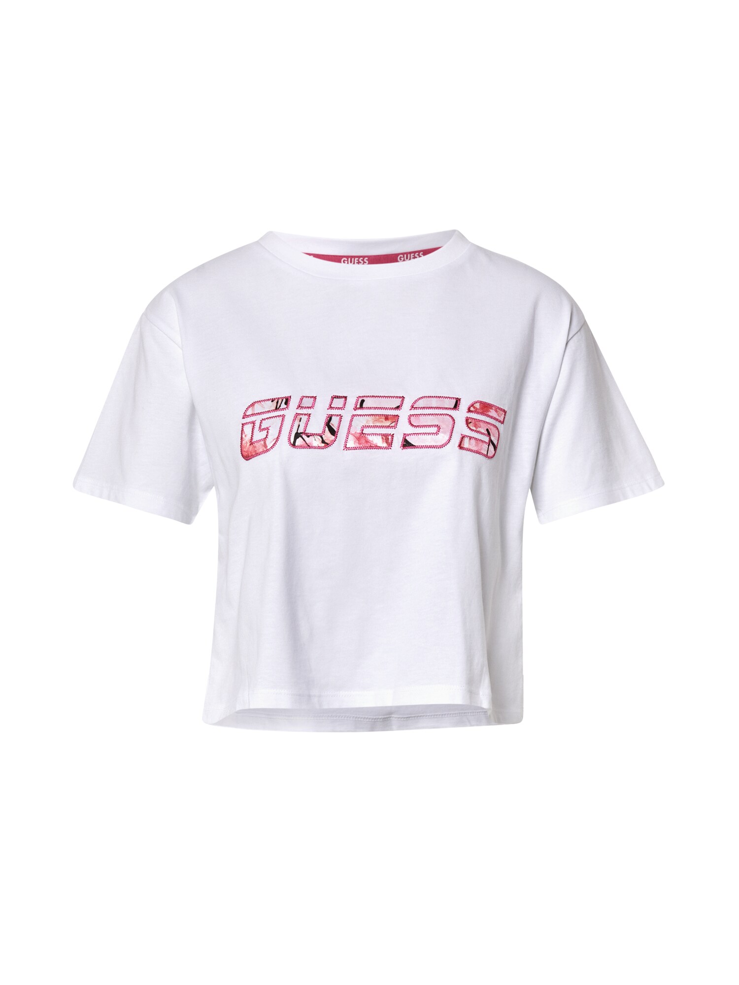 GUESS Sportiniai marškinėliai  balkšva / eozino spalva / rožių spalva / juoda