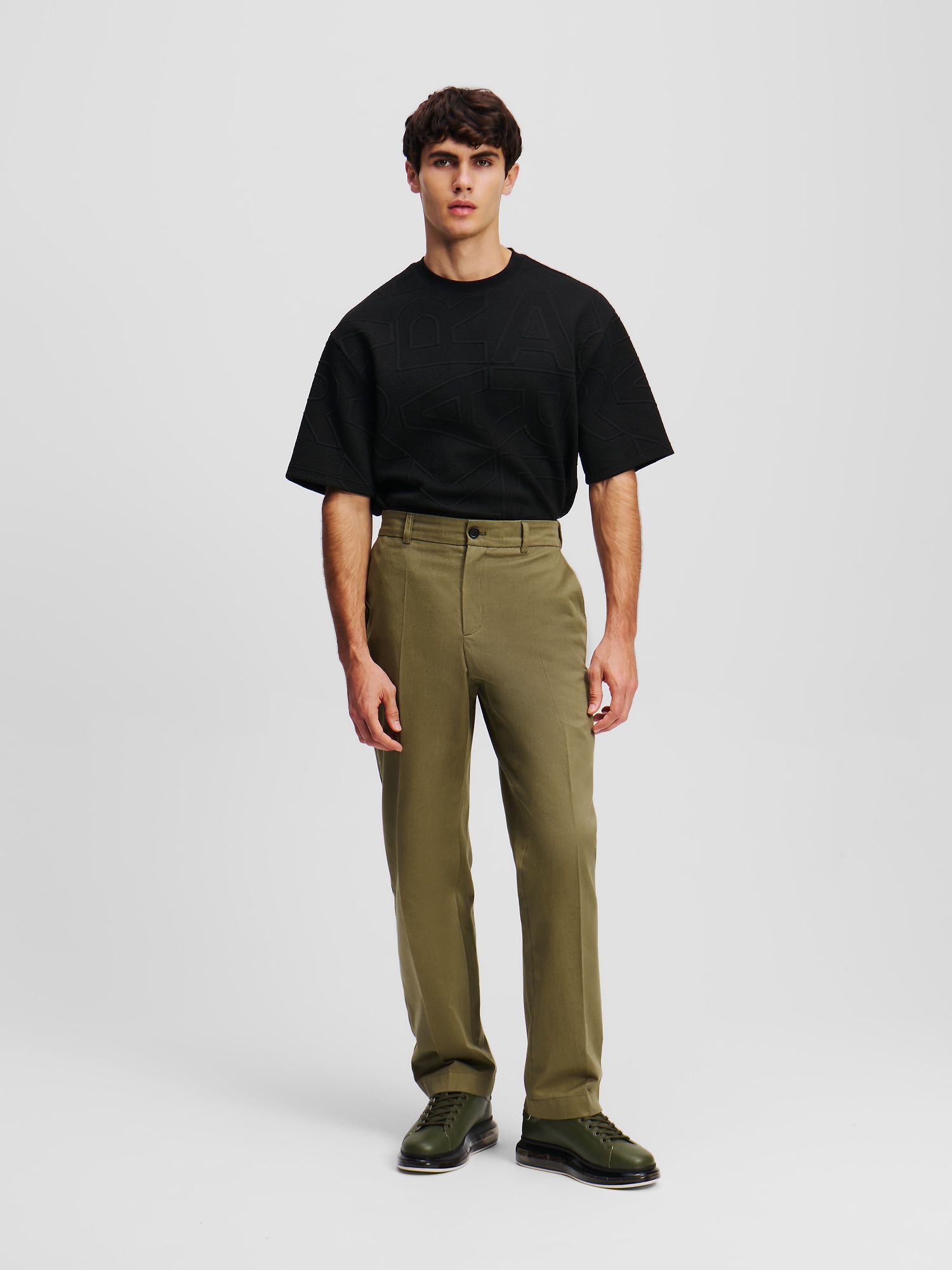 Karl Lagerfeld Chino nadrág  olíva termék 2. képe