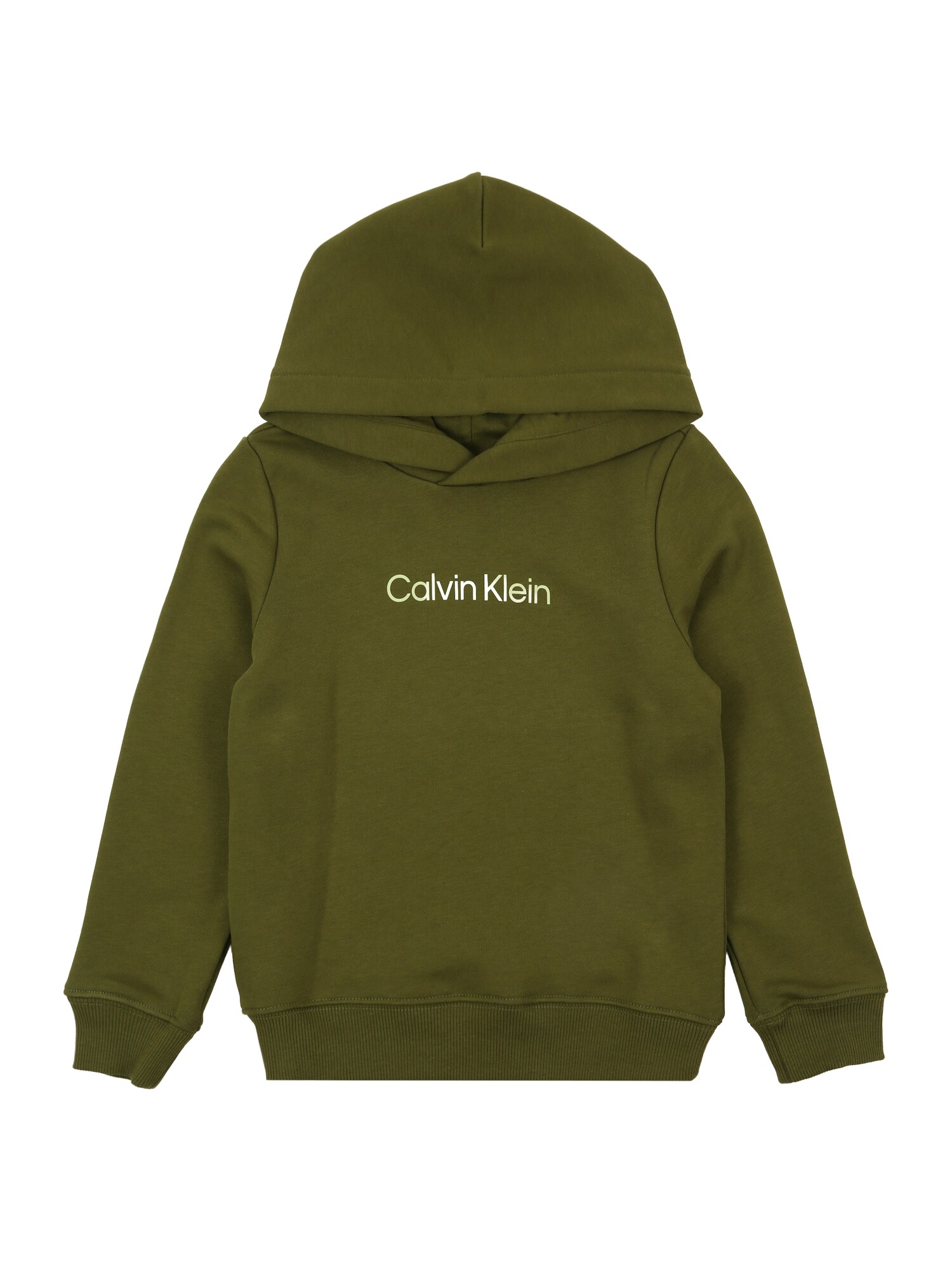Calvin Klein Jeans Mikina  olivová / biela