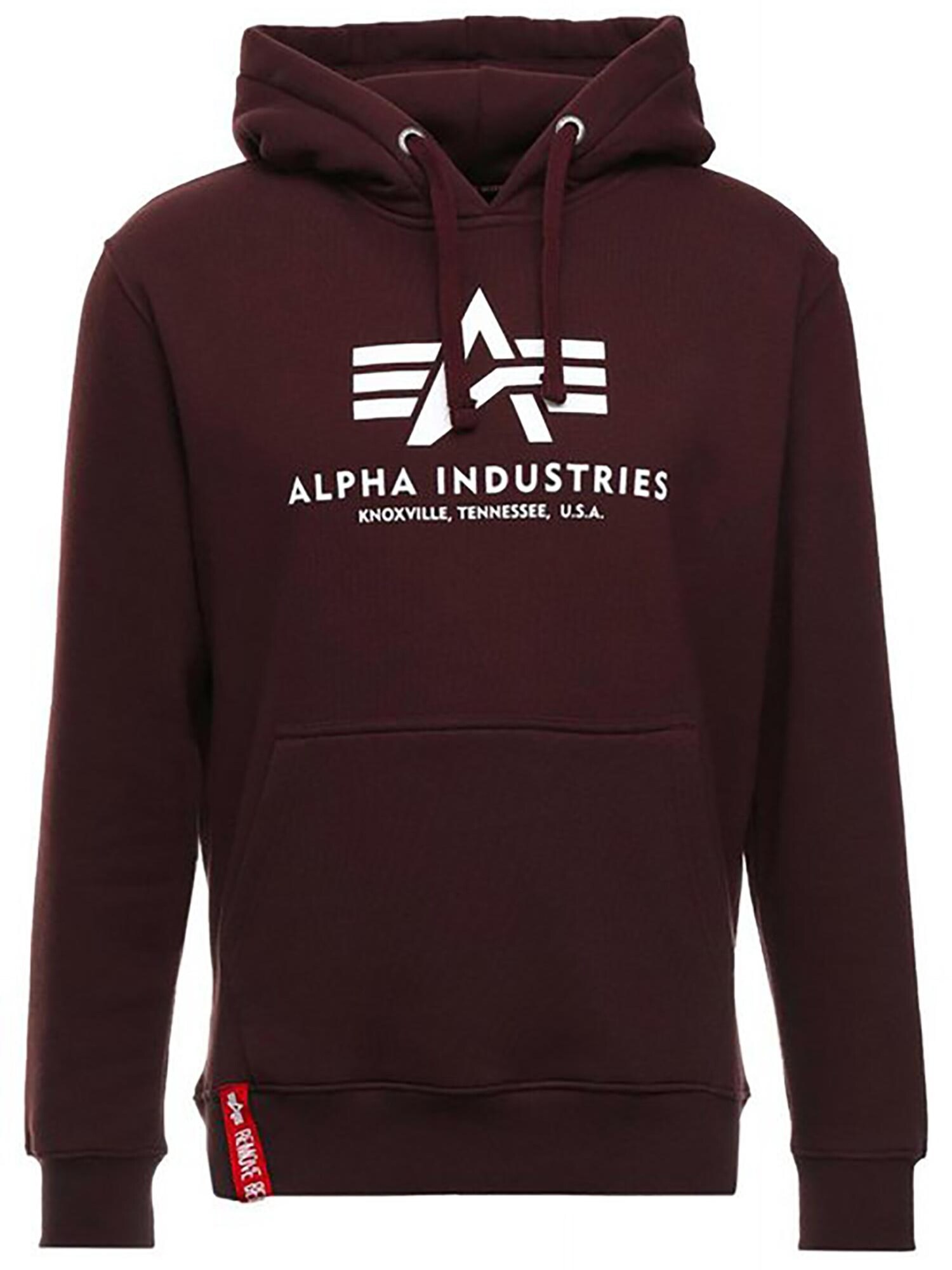 ALPHA INDUSTRIES Bluză de molton 'Basic'  sângeriu