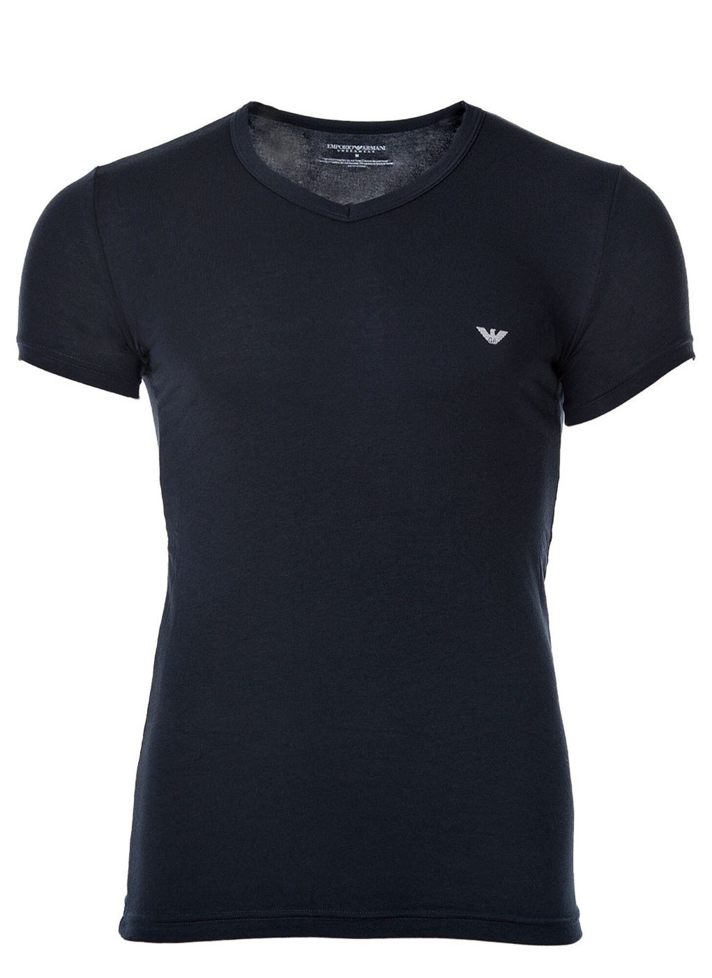Emporio Armani Tričko námornícka modrá / sivá / biela (obrázok 4)