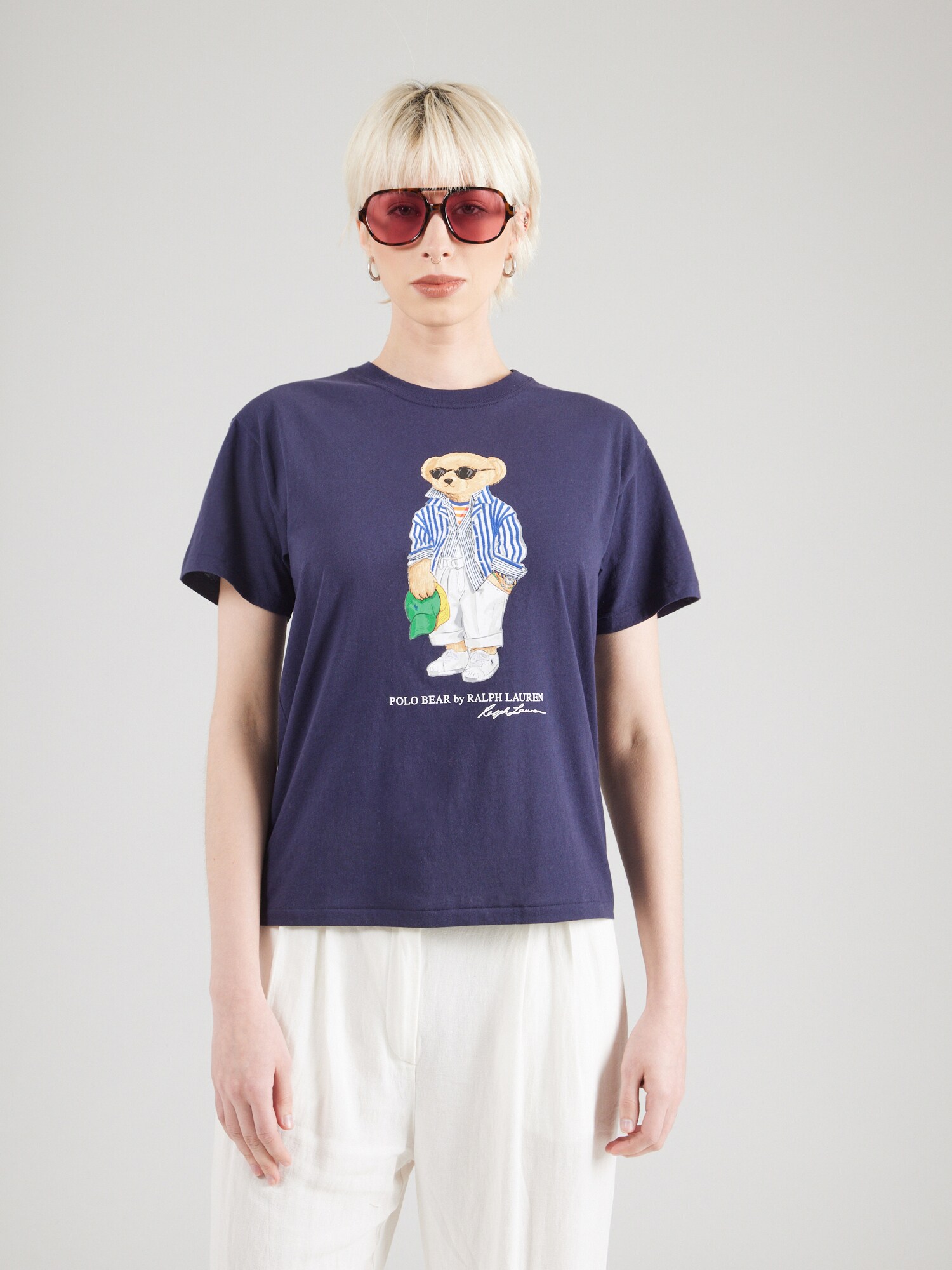 Polo Ralph Lauren Póló  teveszín / tengerészkék / citromzöld / fehér termék 2. képe