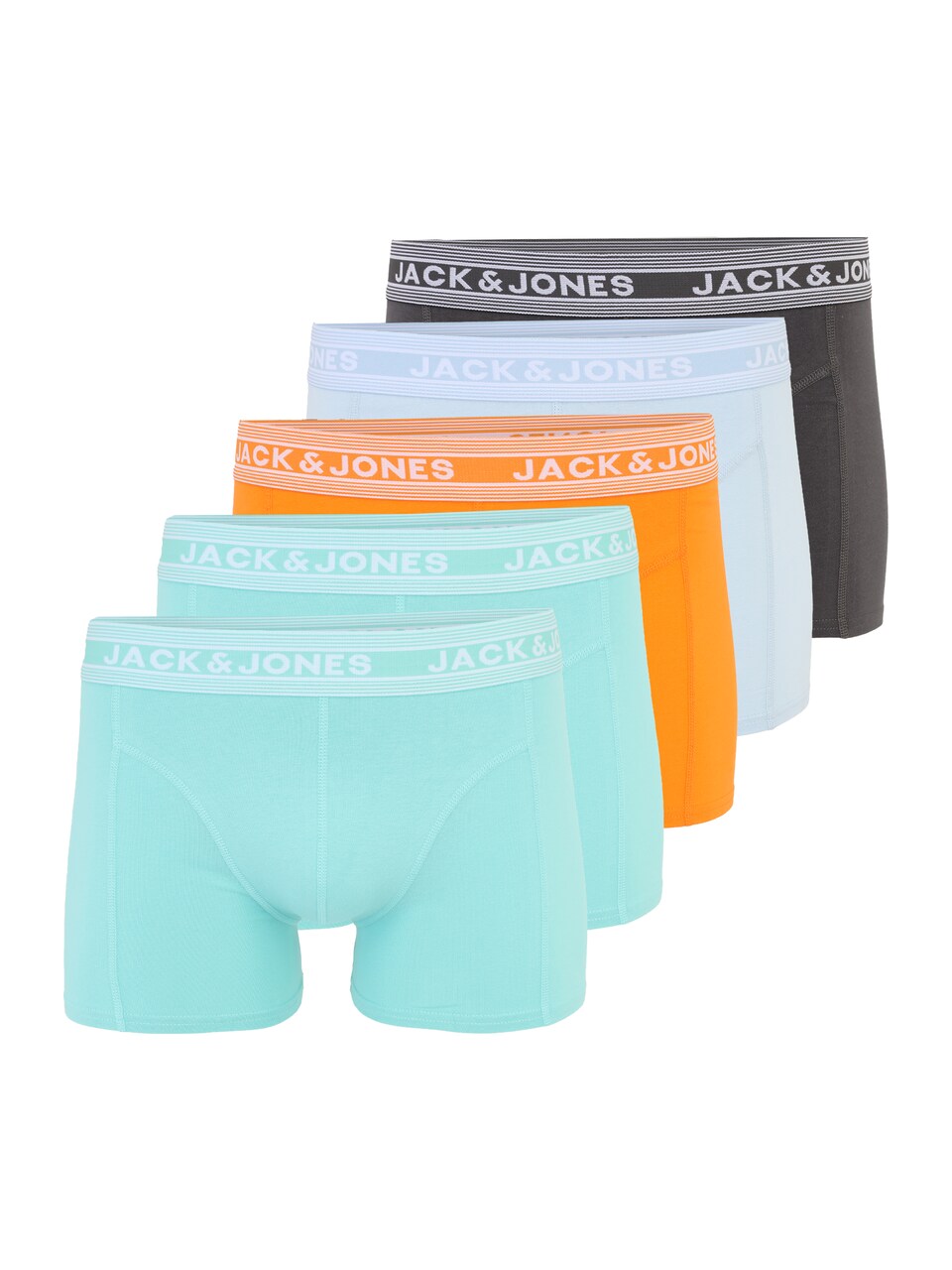 Boxershorts 'JACHUSH' pastellblå / antracit / mint