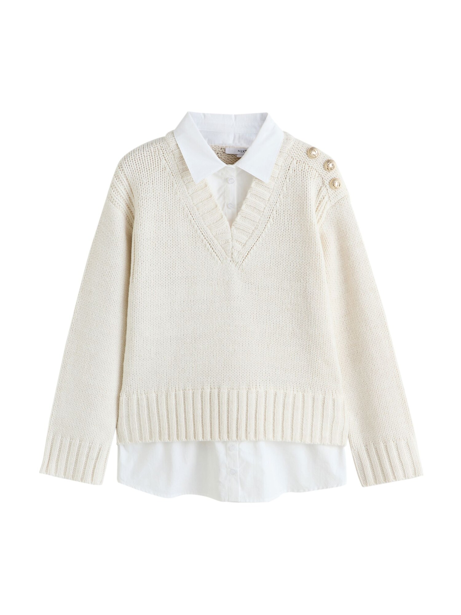 Next Pulover  ecru / alb
