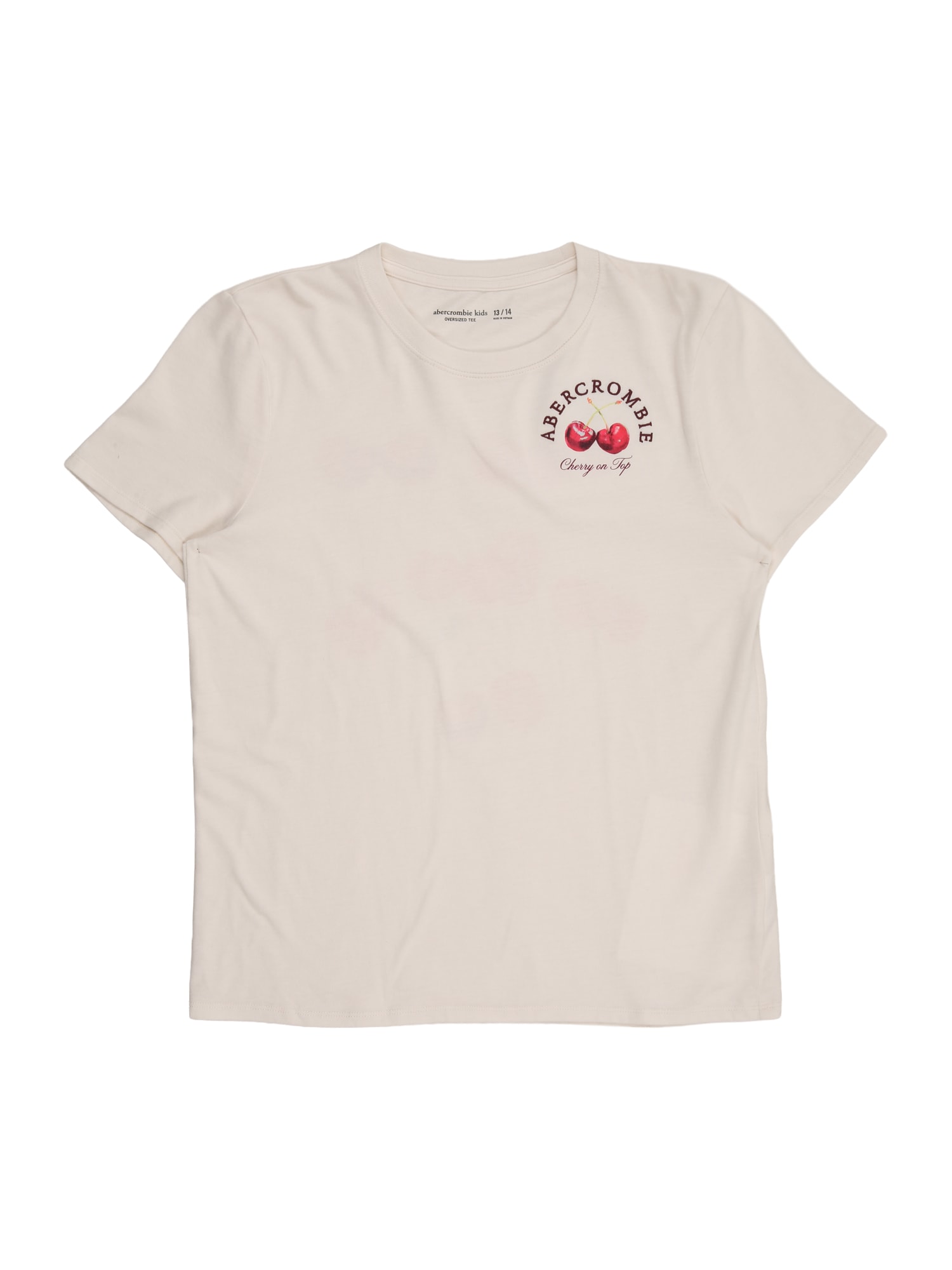 Abercrombie & Fitch Tricou CHERRY  gri piatră / verde deschis / roșu intens