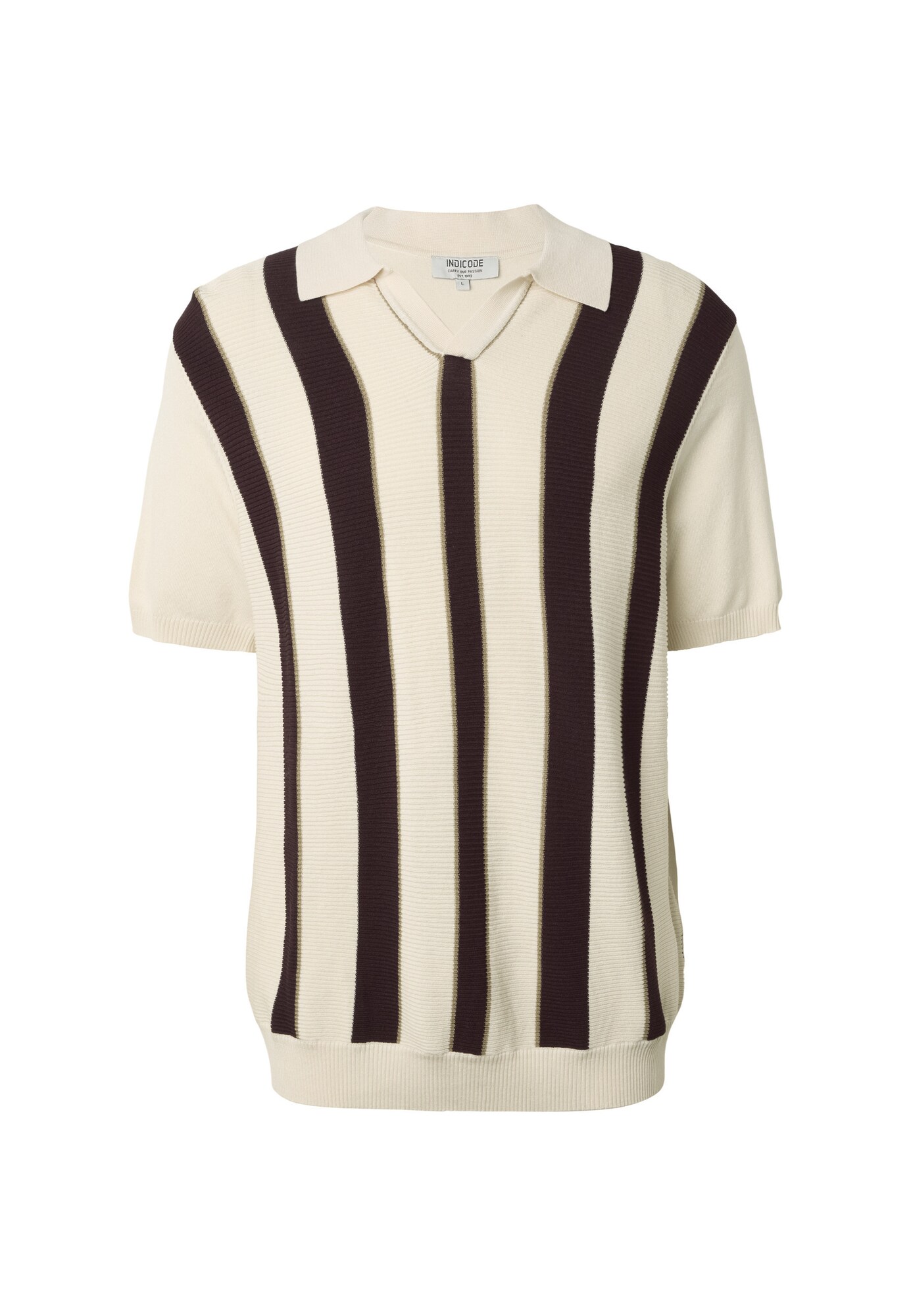 INDICODE JEANS Jersey 'River'  moca / marrón oscuro / greige