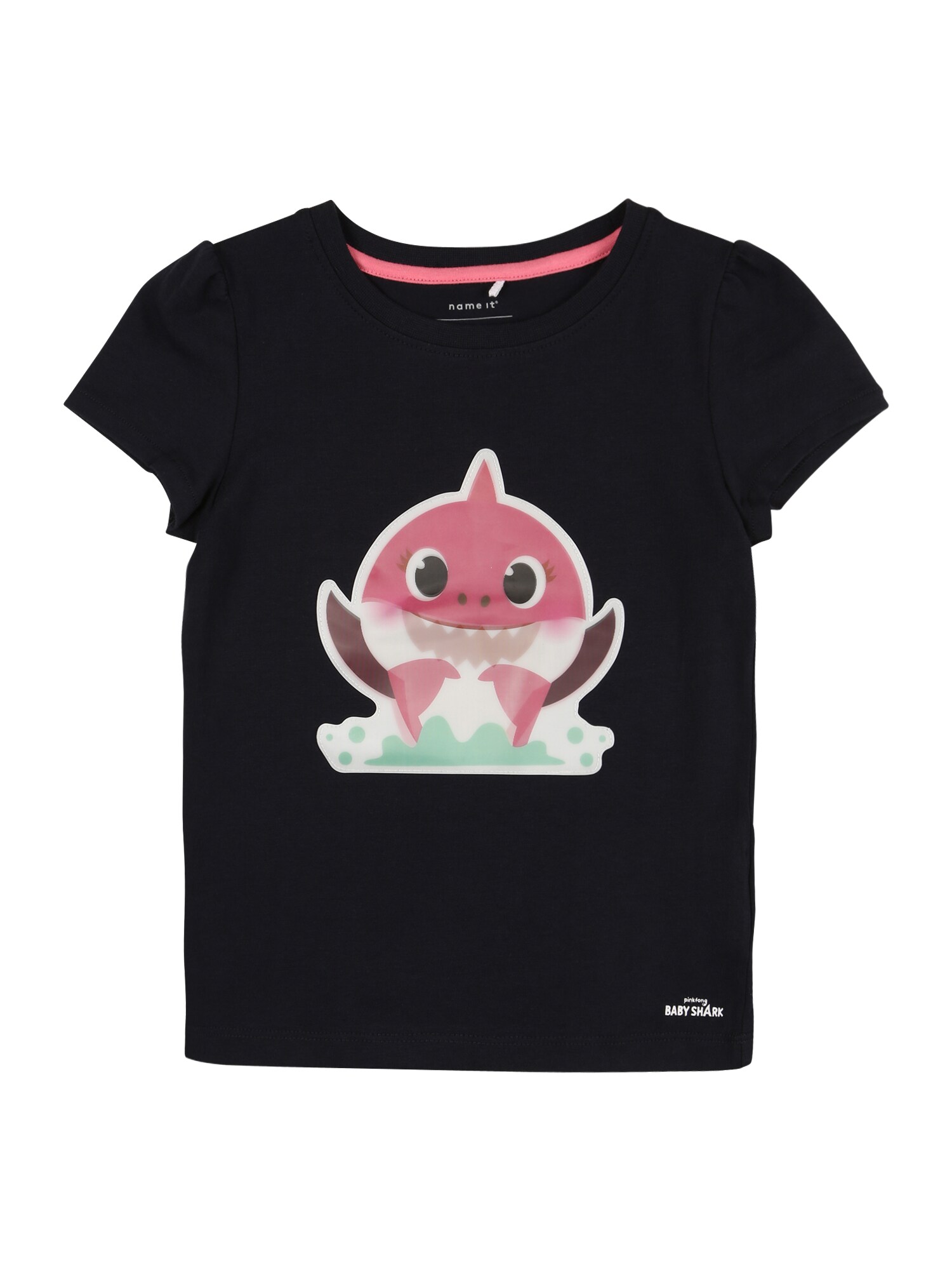 NAME IT Marškinėliai 'NMFBabyShark Emilia'  mišrios spalvos / nakties mėlyna / rožinė / tamsiai ruda / balta