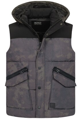 INDICODE JEANS Bodywarmer ‘ Simmons ‘ Grijs / Groen