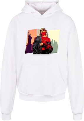 Merchcode Sweatshirt ‘Grand Red Girl’ Abrikoos / Rood / Zwart / Wit