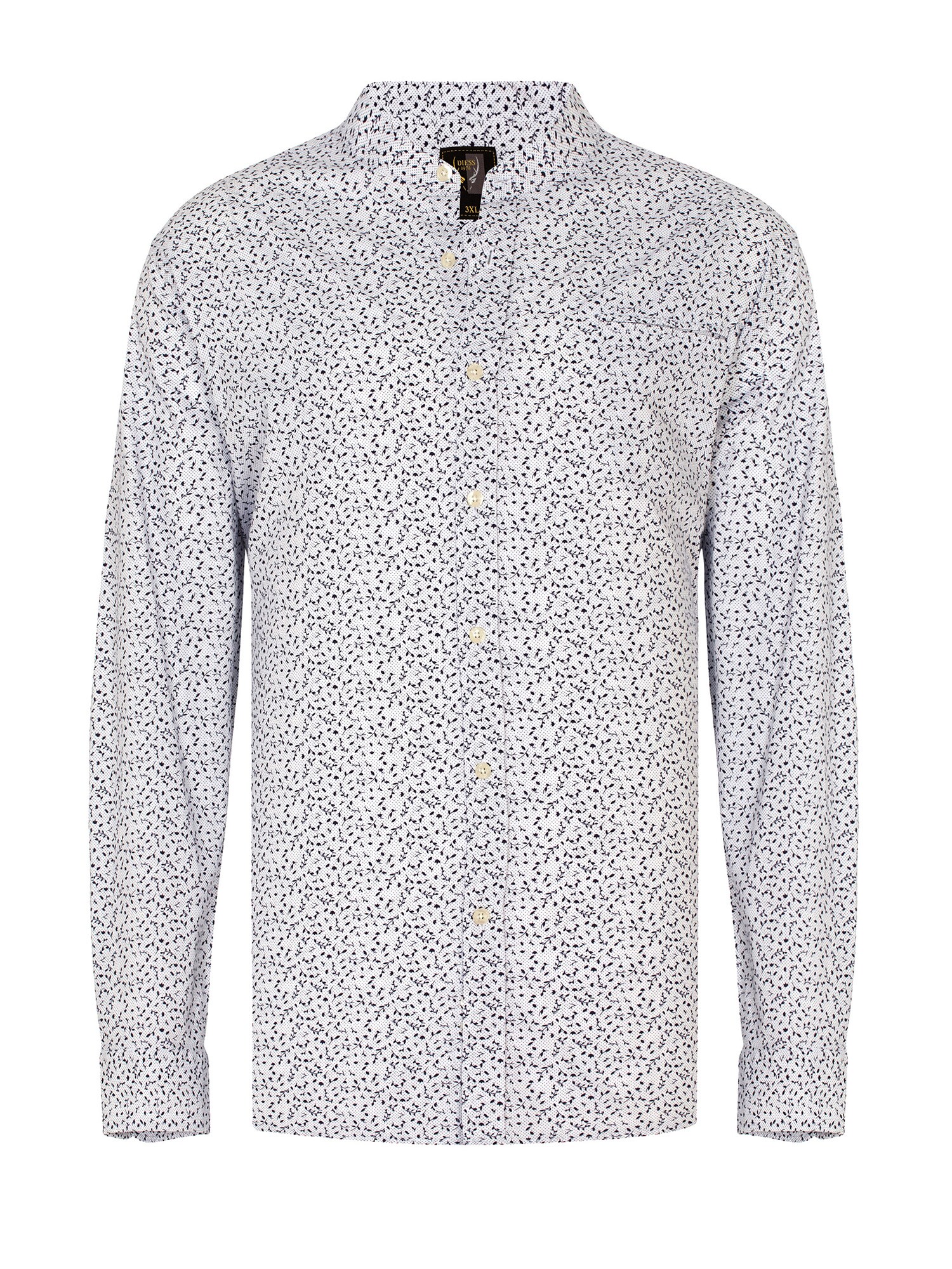 By Diess Collection Cămașă OXFORD  gri / alb