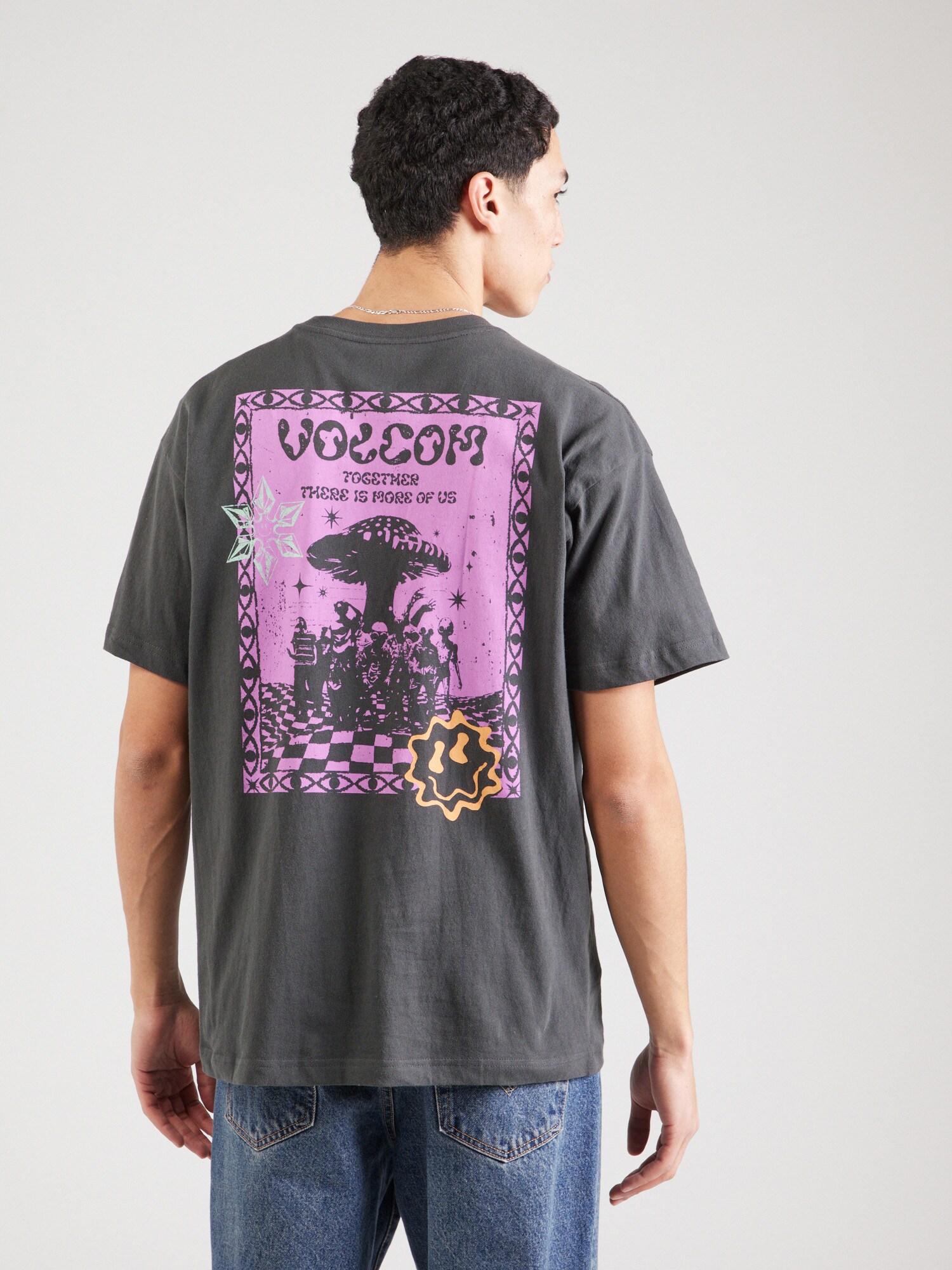 Volcom Póló 'RYGALSKI'  sötétszürke / orchidea / pasztellnarancs / fehér termék 2. képe
