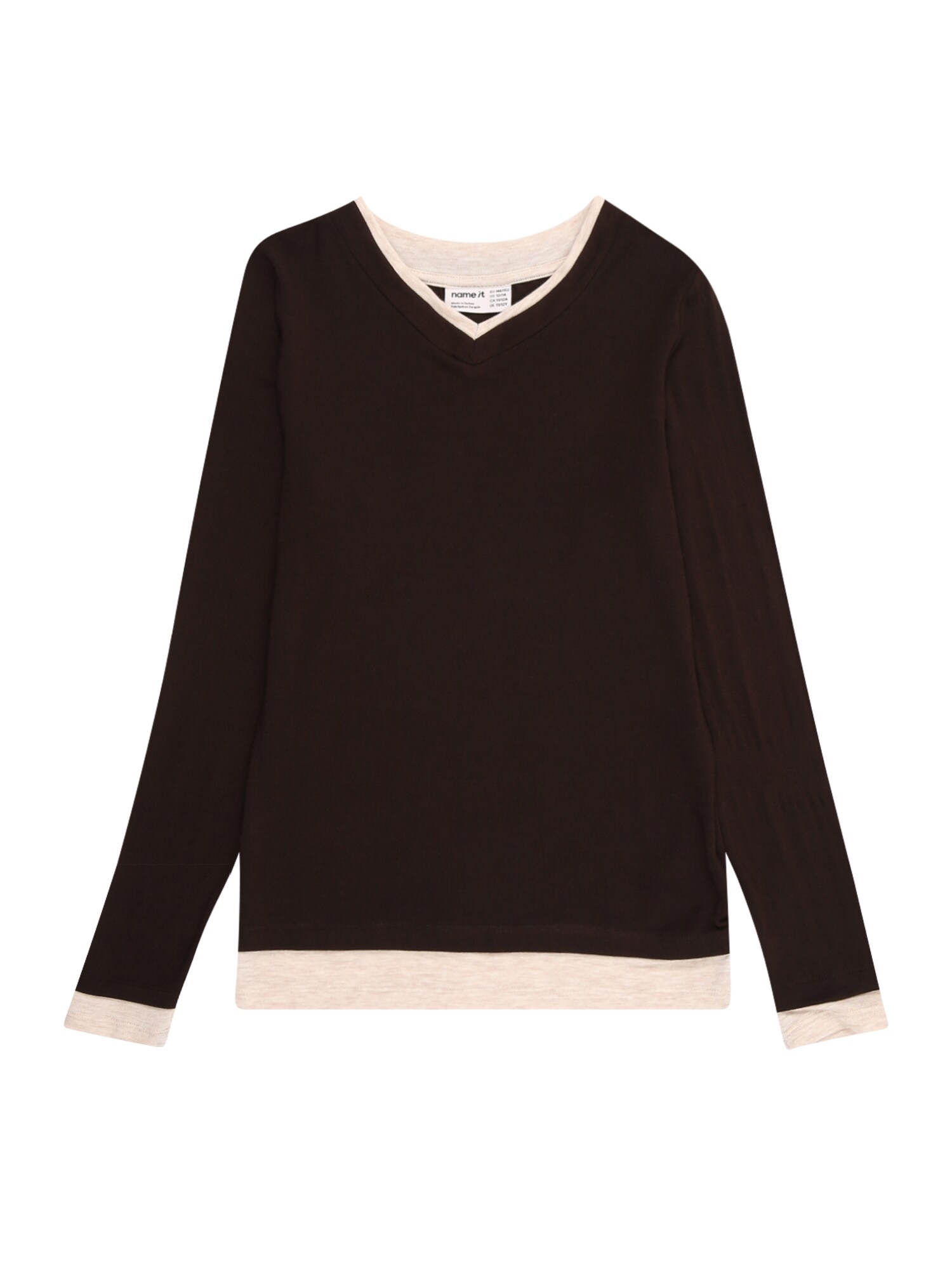NAME IT Tricou NKFNORA  bej amestecat / maro