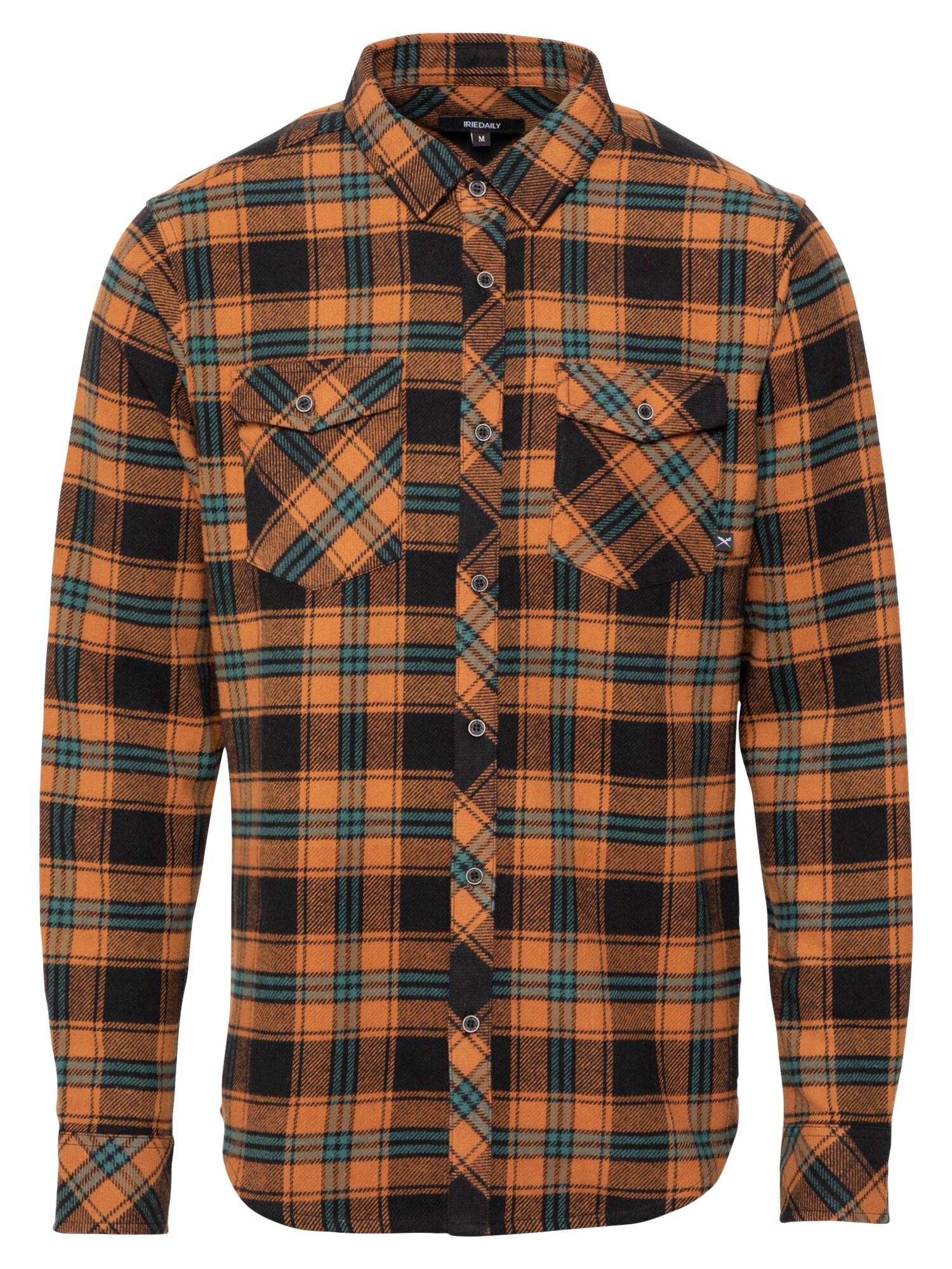 Iriedaily Camisa 'Rosomako'  castanho / petróleo / preto