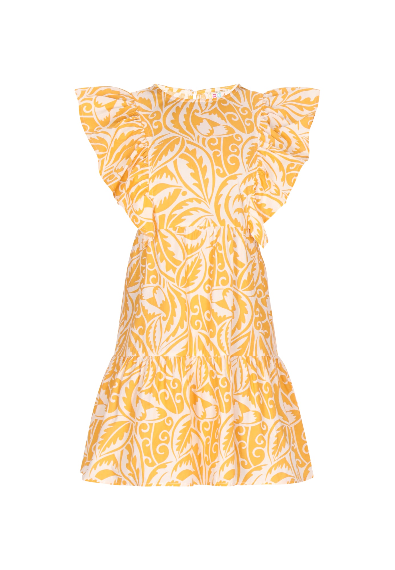 IZIA Rochie de vară  galben miere / alb