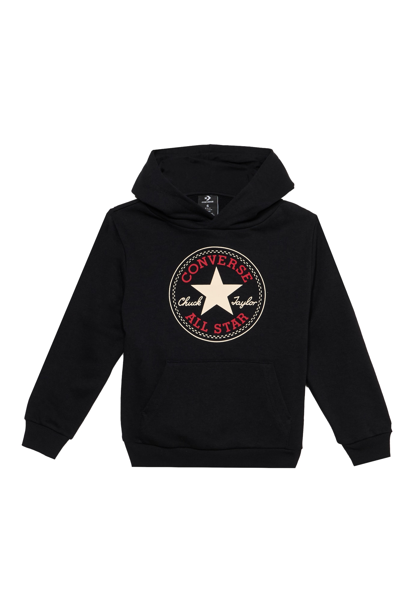 CONVERSE Bluză de molton bej / roșu / negru